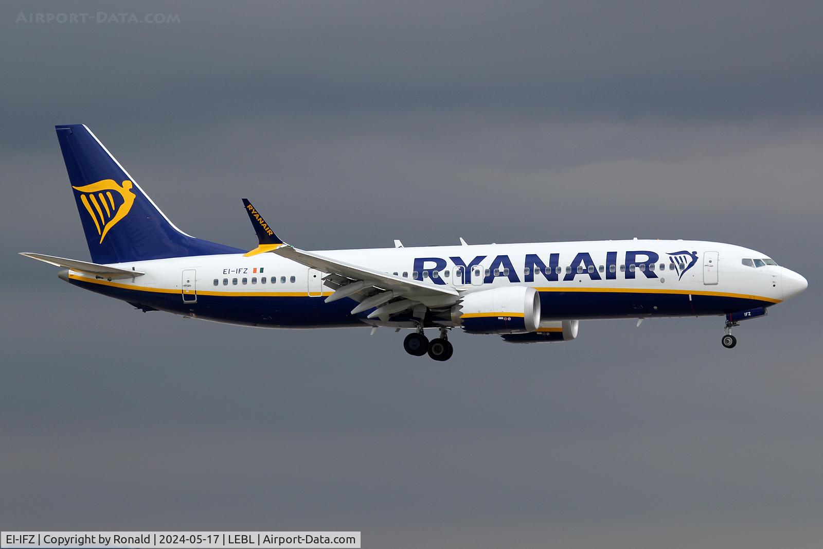 EI-IFZ, 2022 Boeing 737-8 200 C/N 67072 / 8497, at bcn