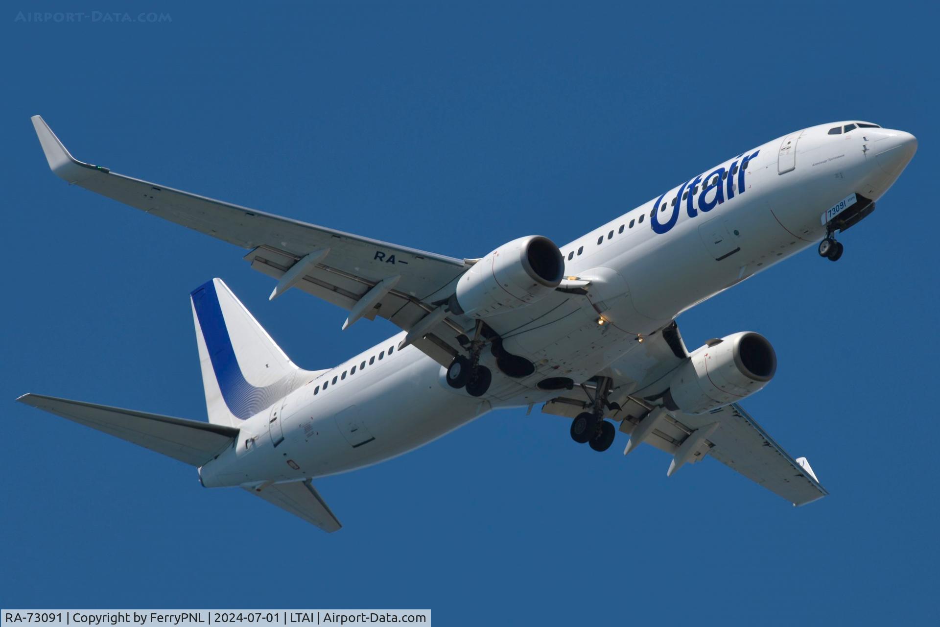 RA-73091, 2011 Boeing 737-8GU(WL) C/N 36387, UTair B738 delivered to them in 2011.