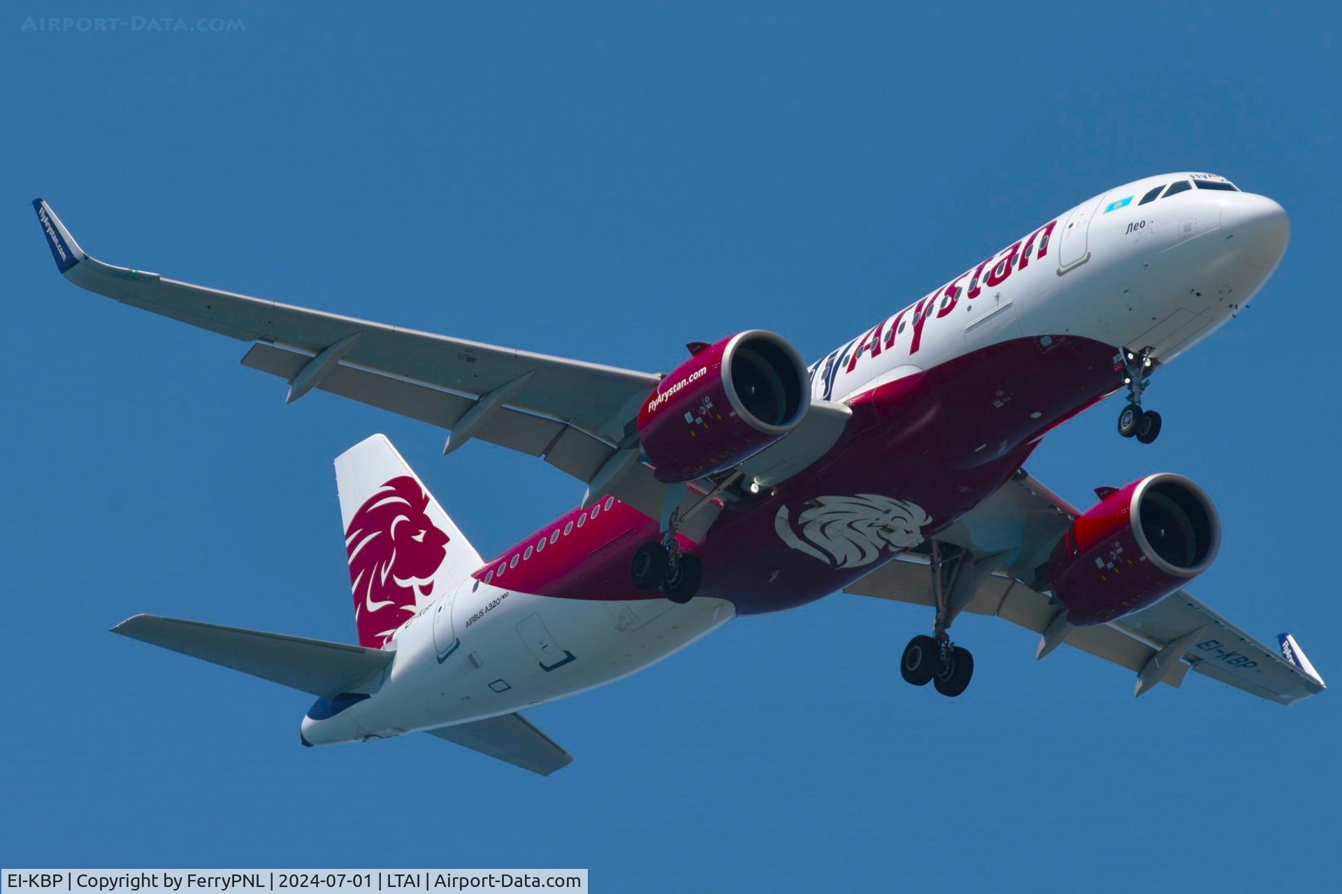 EI-KBP, 2022 Airbus A320-271N C/N 11120, FlyArystan A320N landing in AYT
