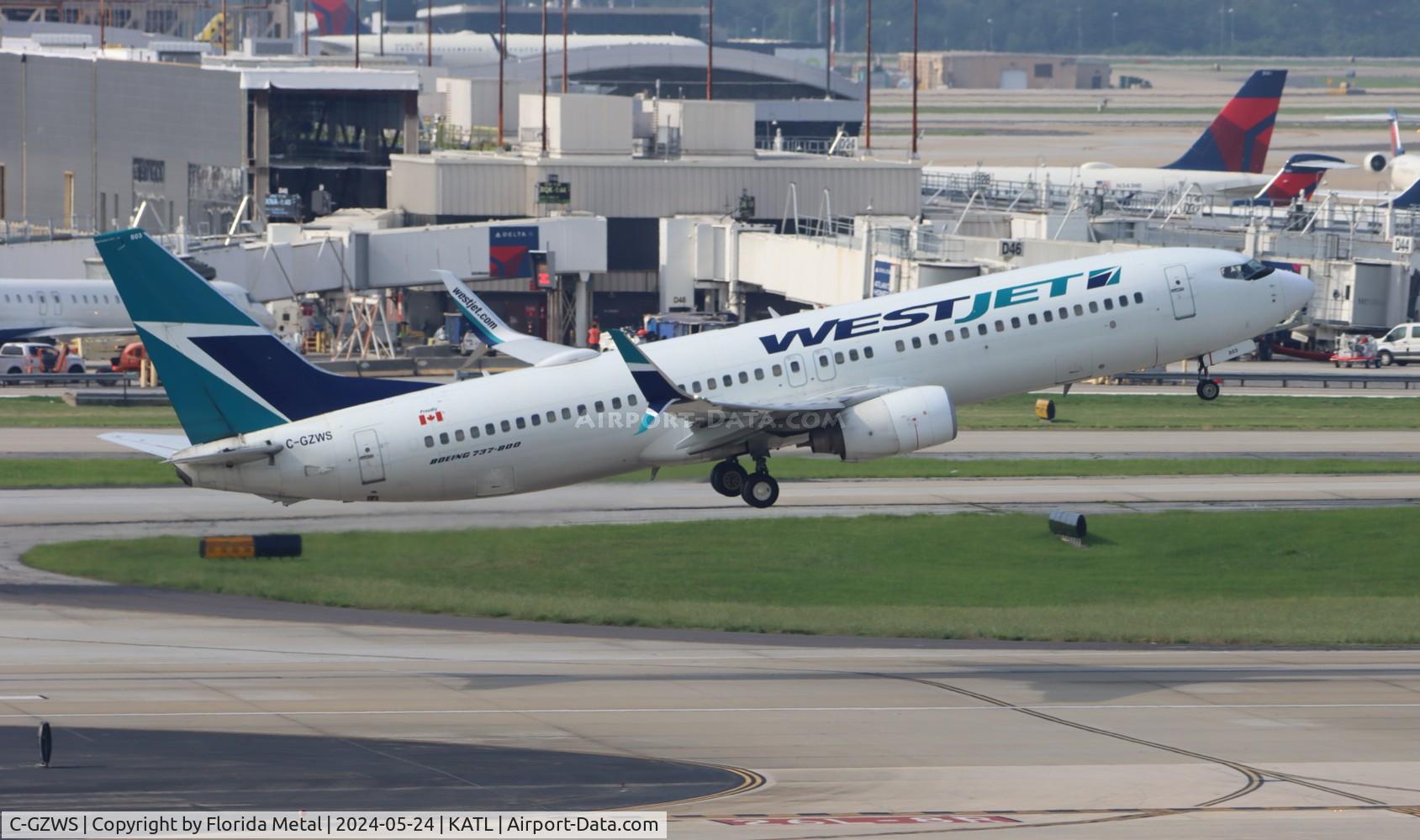 C-GZWS, 2005 Boeing 737-8CT C/N 32770, WJA 738 zx ATL-YEG