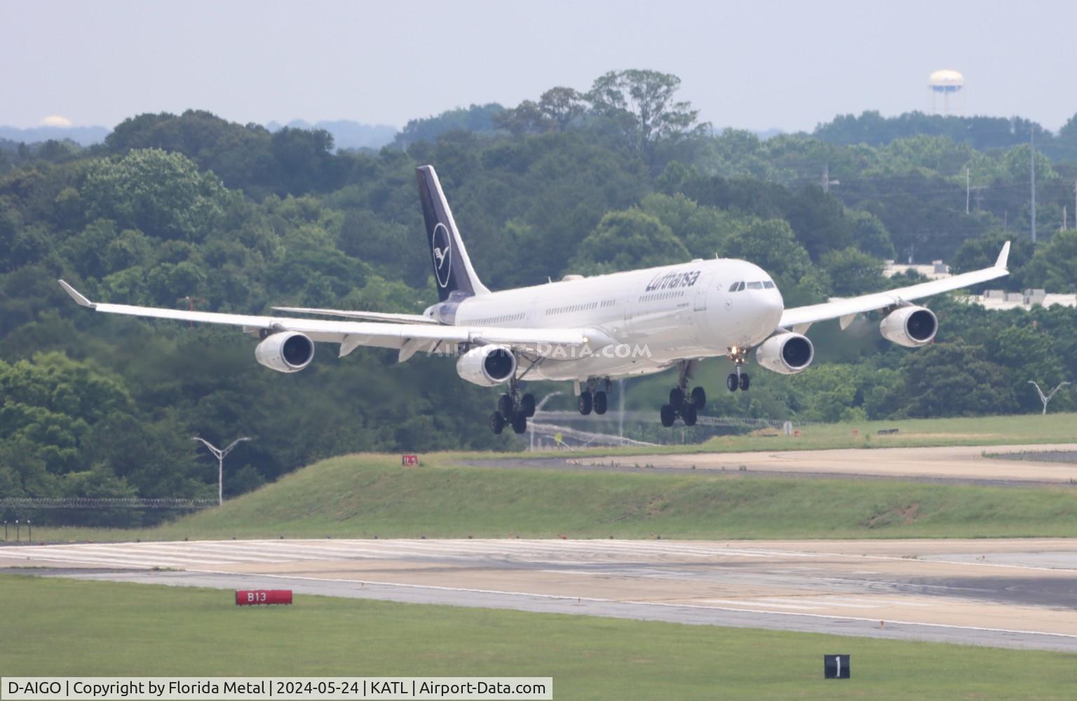 D-AIGO, 1998 Airbus A340-313X C/N 233, DLH A343 zx FRA/EDDF-ATL