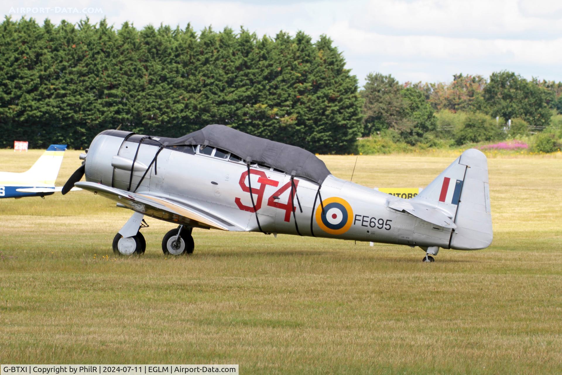 G-BTXI, 1942 Noorduyn AT-16 Harvard IIB C/N 14-429, G-BTXI 'FE695' 1942 Noorduyn AT-6 Harvard MkIIB White Waltham 11.07.24 (2)