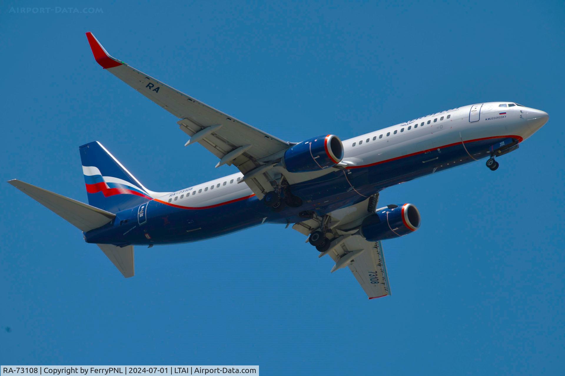 RA-73108, 2017 Boeing 737-8LJ(WL) C/N 41233, Aeroflot B738 landing