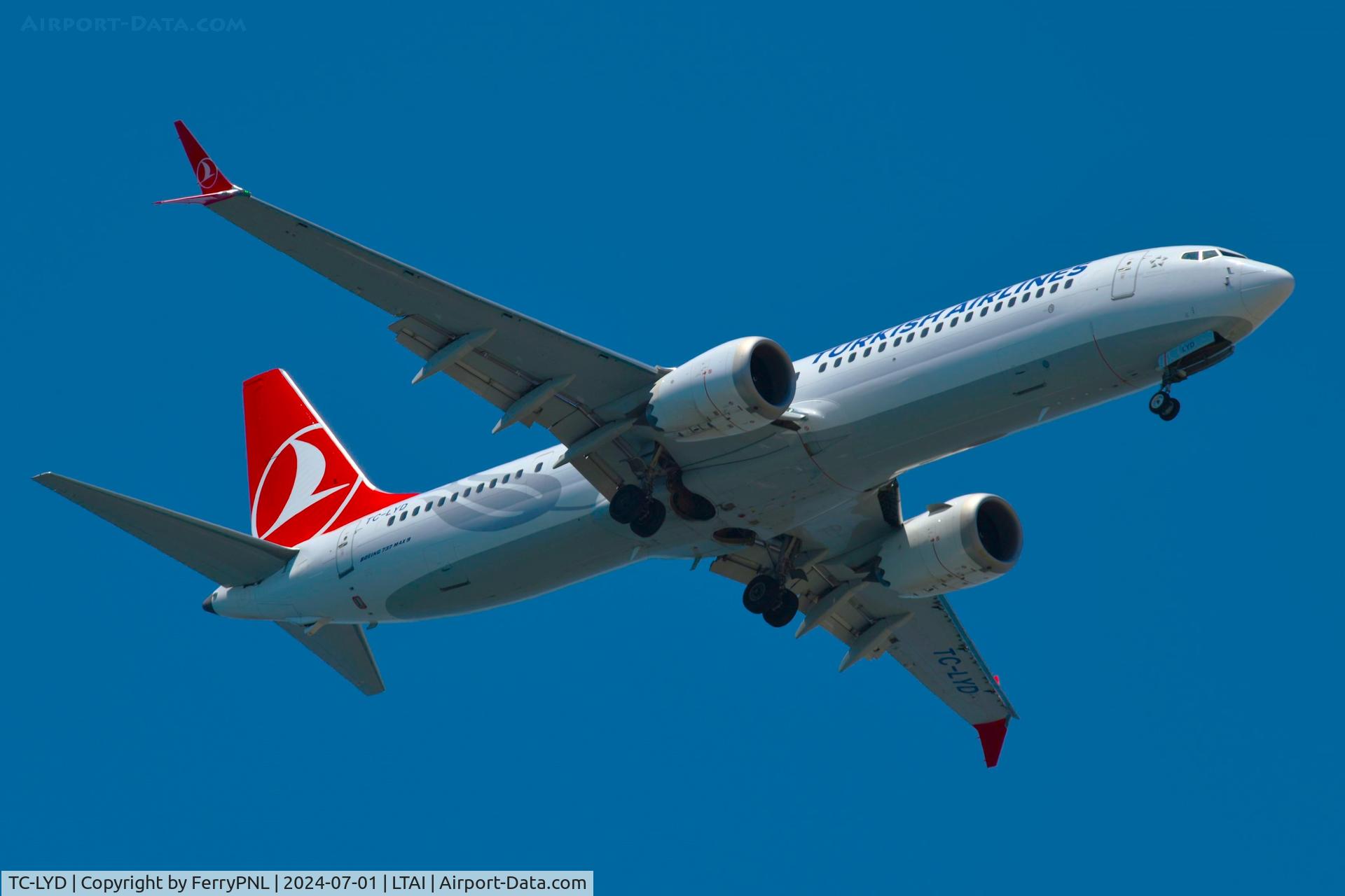 TC-LYD, 2019 Boeing 737-9 MAX C/N 60065, Turkish B739MAX landing