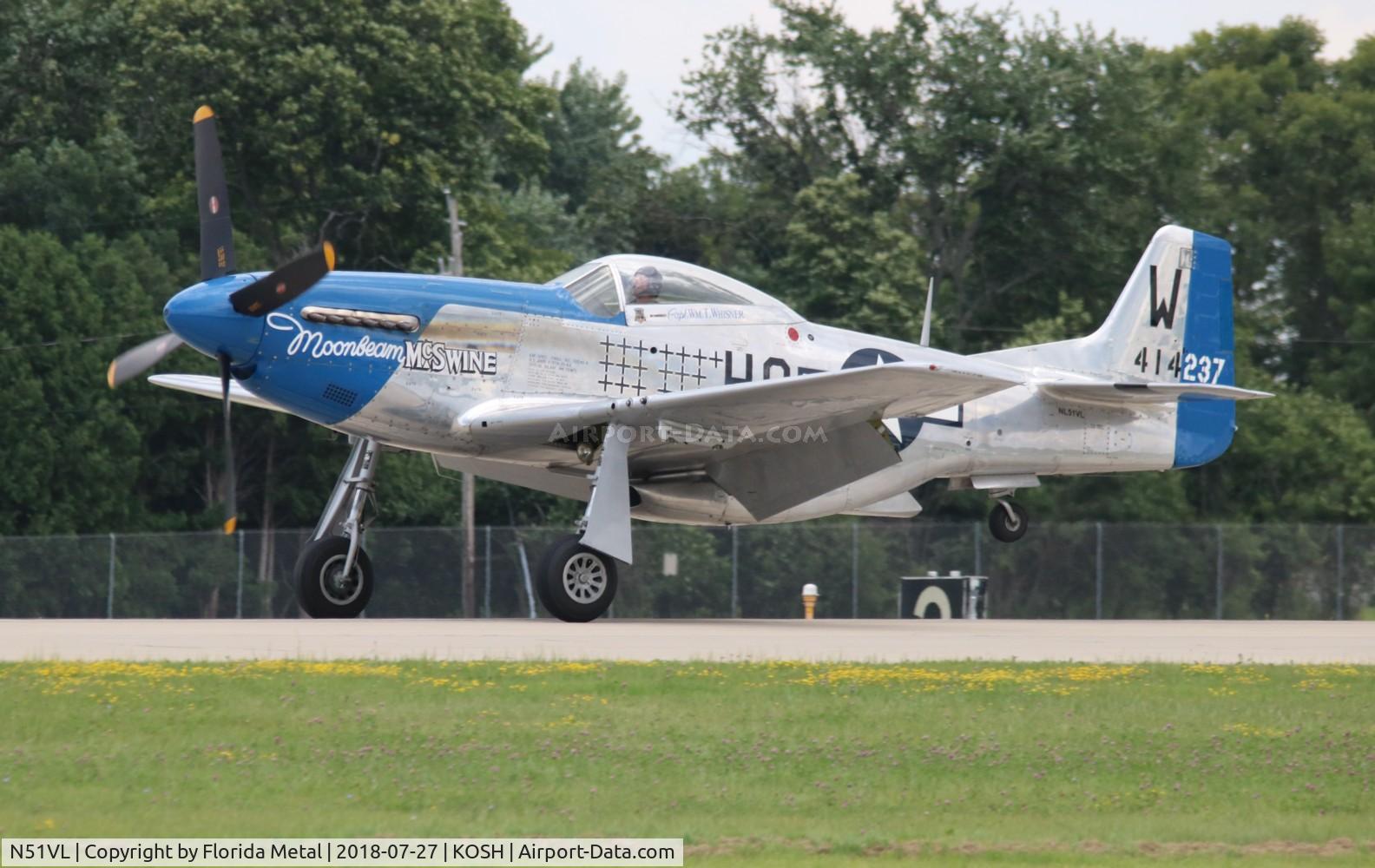 N51VL, 1944 North American F-51D Mustang C/N 122-40196, P-51D Moonbeam McSwine zx