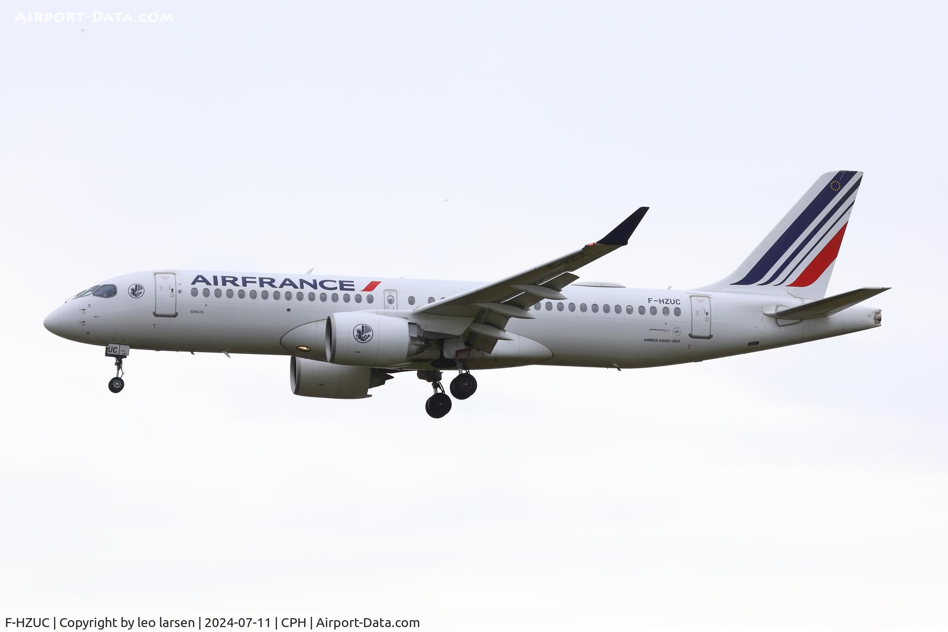 F-HZUC, 2021 Airbus A220-300 C/N 55140, Copenhagen 11.7.2024