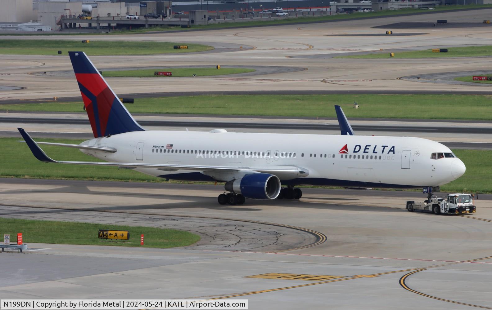 N199DN, 1998 Boeing 767-332/ER C/N 28456, DAL 763 zx tugged for a break between VCE/LIPZ then later to JFK