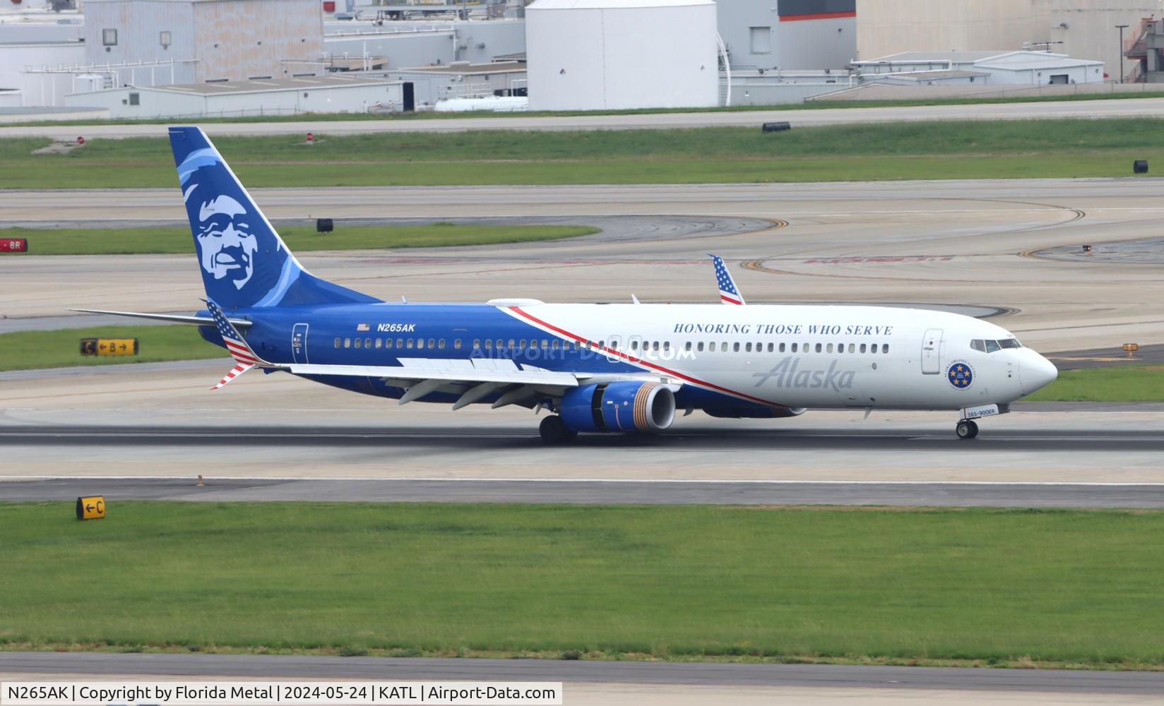 N265AK, 2016 Boeing 737-990/ER C/N 62682, ASA 739 Veterans zx SEA-ATL