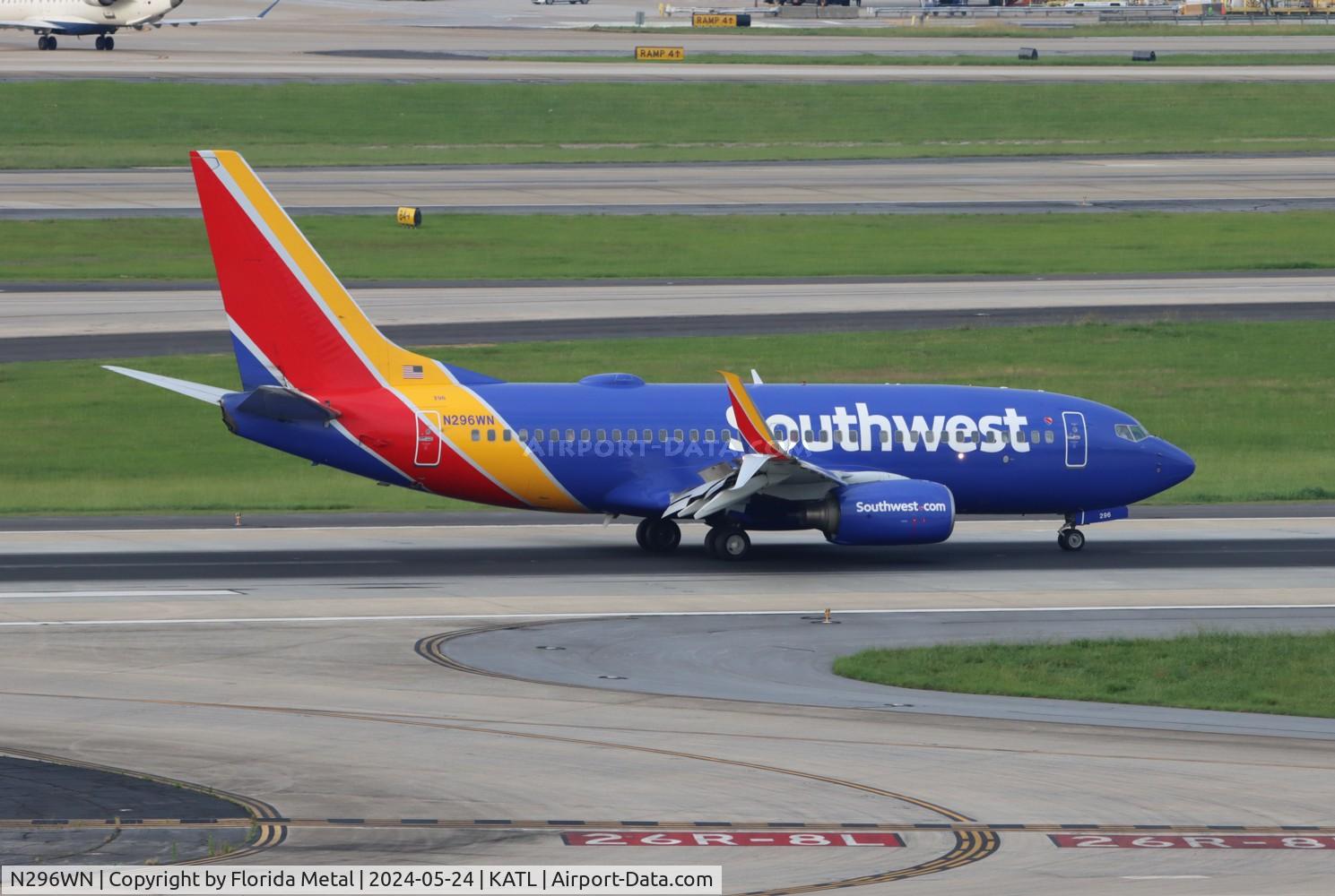 N296WN, 2007 Boeing 737-7H4 C/N 36613, SWA 737 zx PHL-ATL