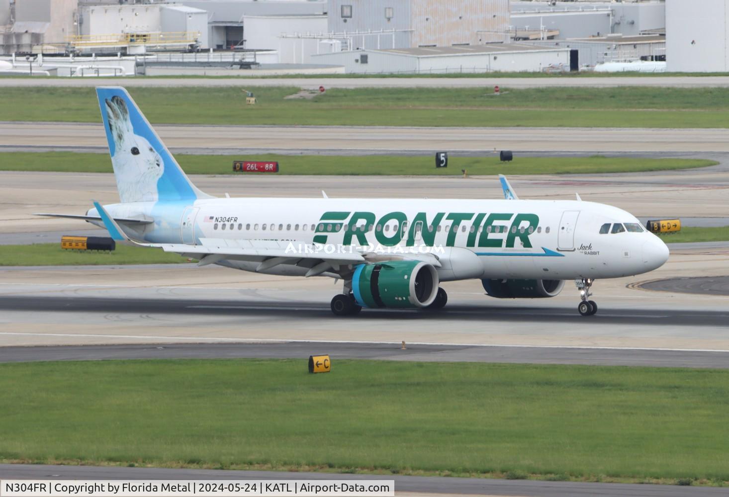 N304FR, 2016 Airbus A320-251N C/N 7367, FFT A32N Jack zx BWI-ATL