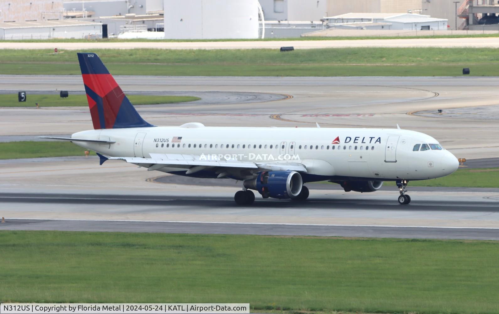 N312US, 1990 Airbus A320-211 C/N 152, DAL A320 zx CLE-ATL