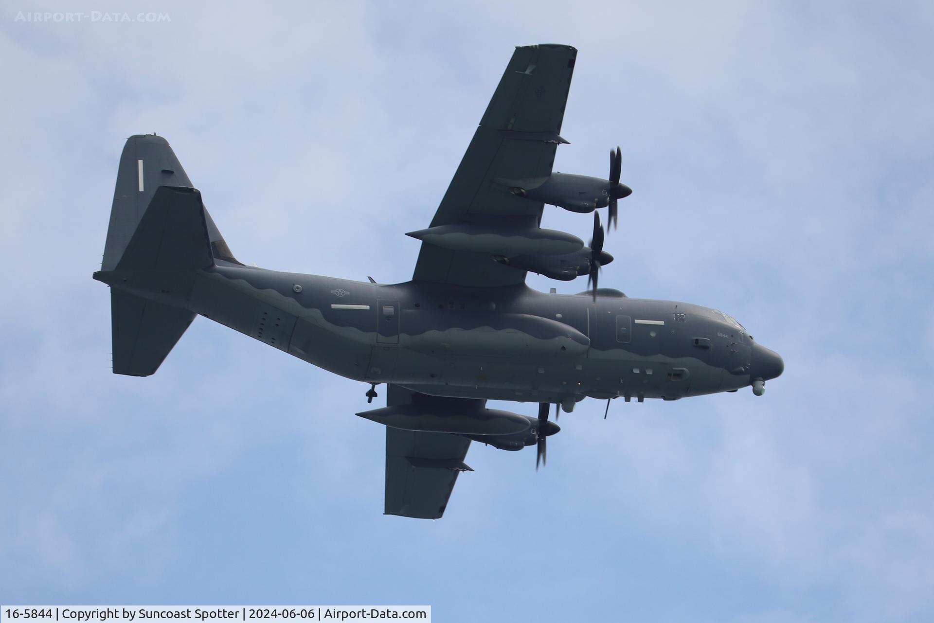 16-5844, Lockheed Martin AC-130W C/N 362, A US Air Force AC-130W Stinger II flies over the Pensacola beach