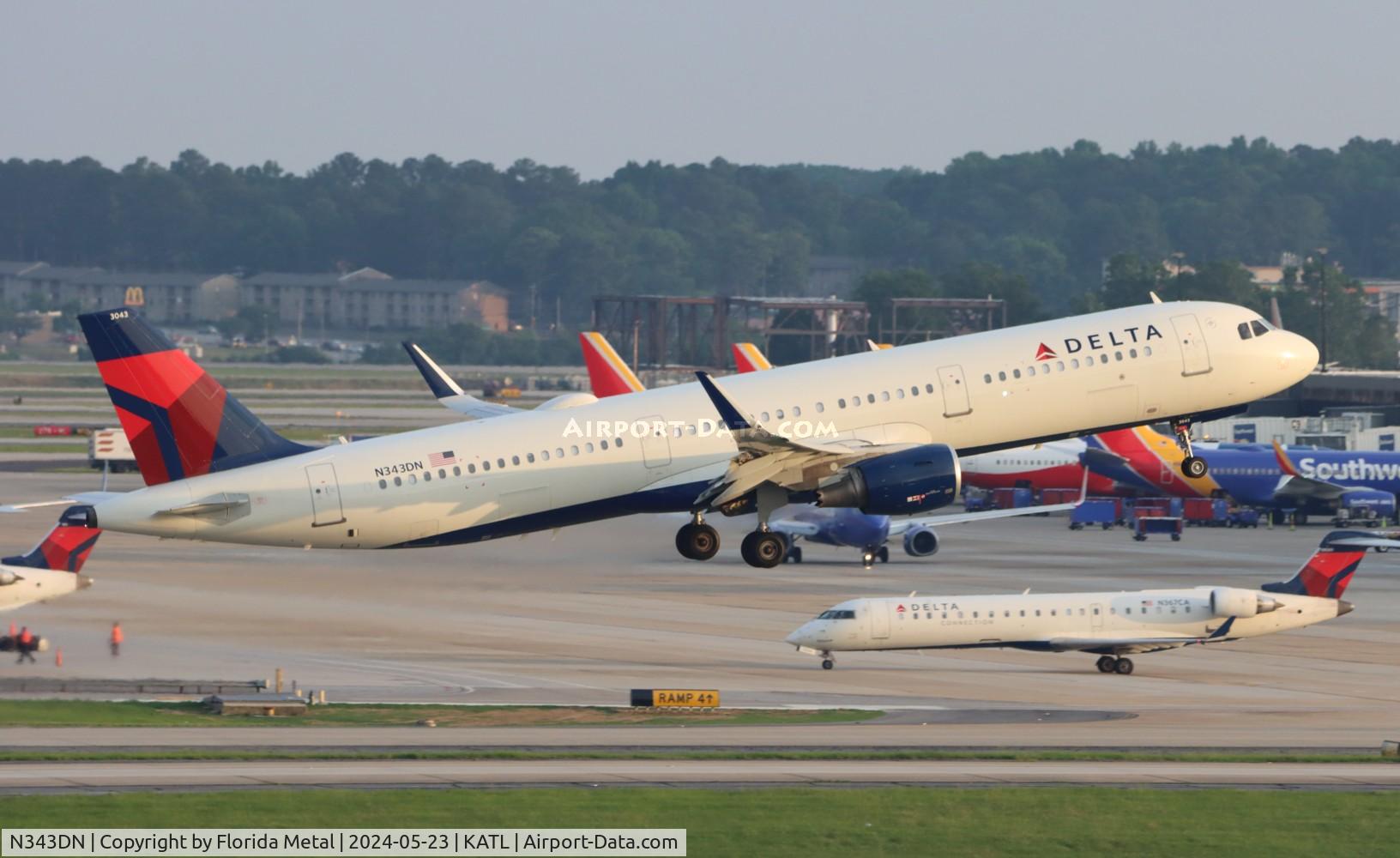N343DN, 2018 Airbus A321-211 C/N 8200, DAL A321 zx ATL-IAH