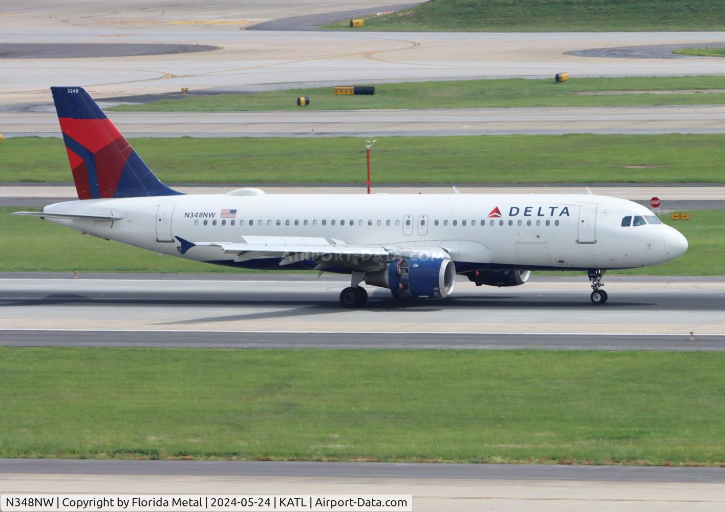 N348NW, 1993 Airbus A320-212 C/N 410, DAL A320 zx PVD-ATL