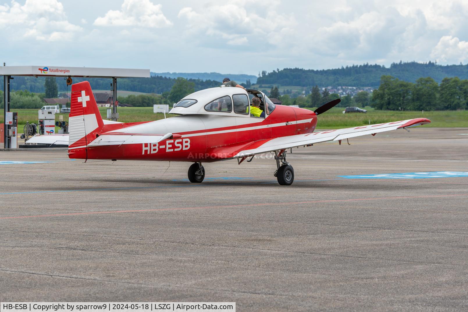 HB-ESB, 1946 North American Navion A C/N NAV-4-331, Preparing departure at Grenchen