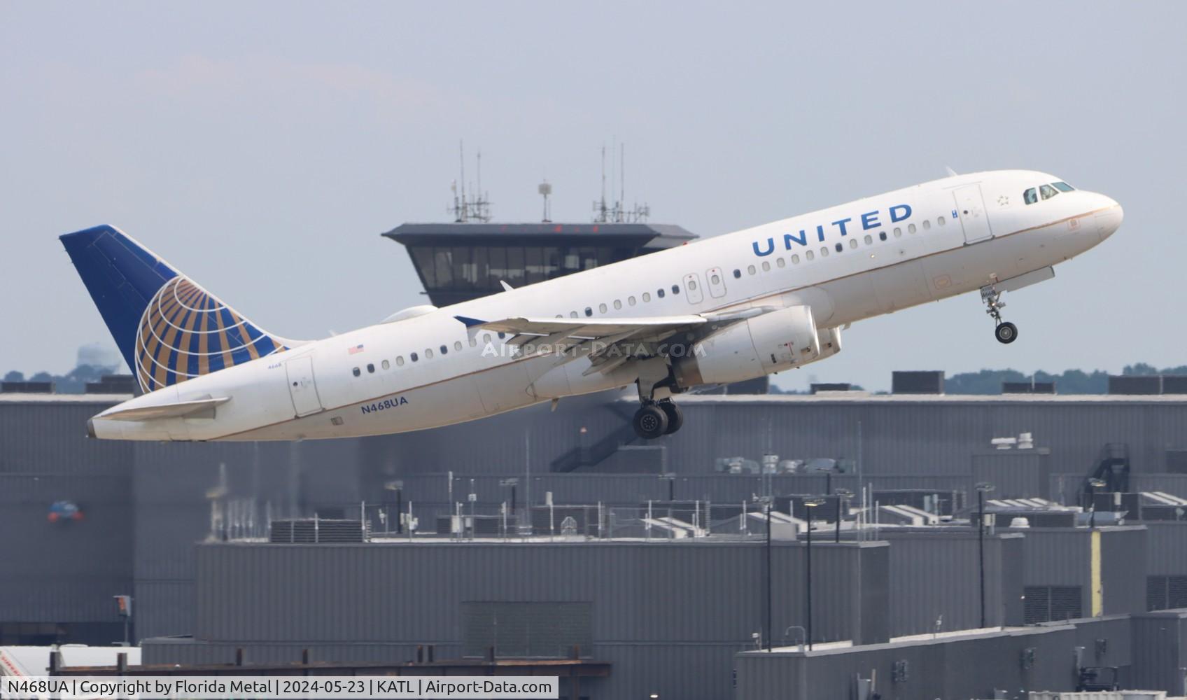 N468UA, 2000 Airbus A320-232 C/N 1363, UAL A320 oc zx ATL-DEN