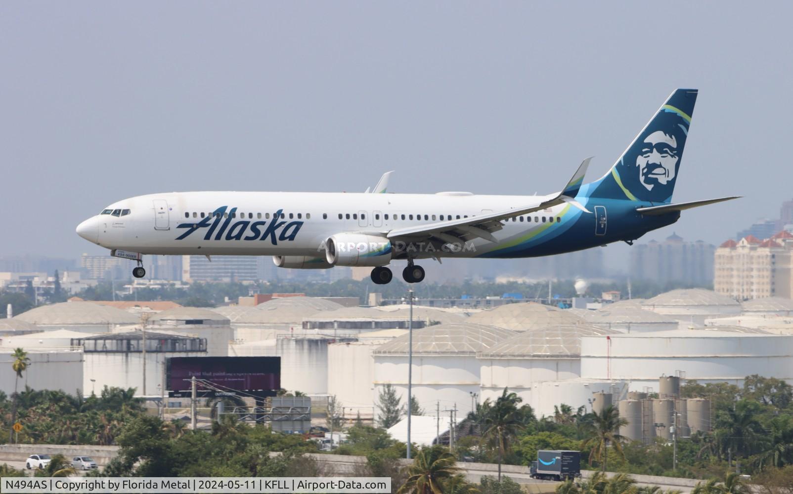 N494AS, 2016 Boeing 737-990/ER C/N 41729, ASA 739 zx SAN-FLL