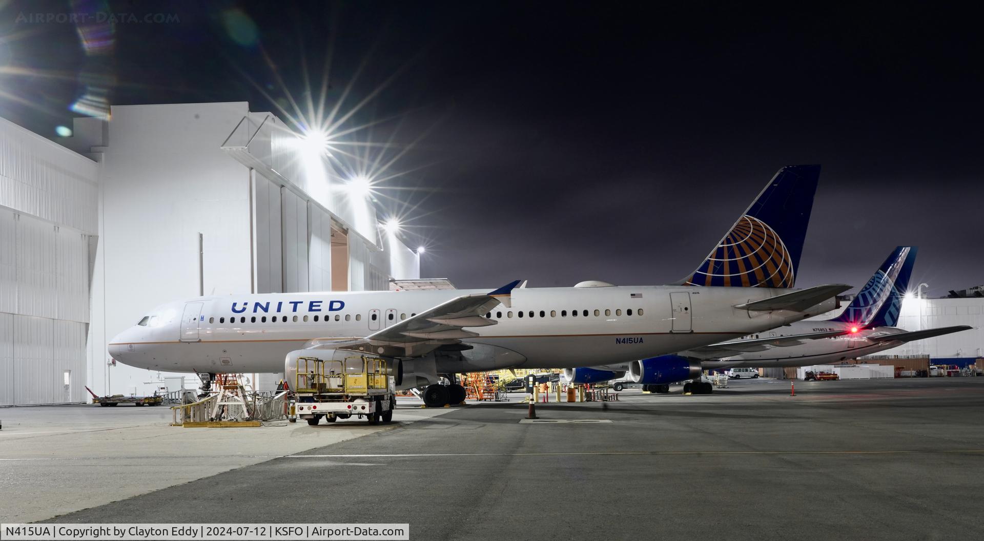 N415UA, 1994 Airbus A320-232 C/N 475, SFO 2024.