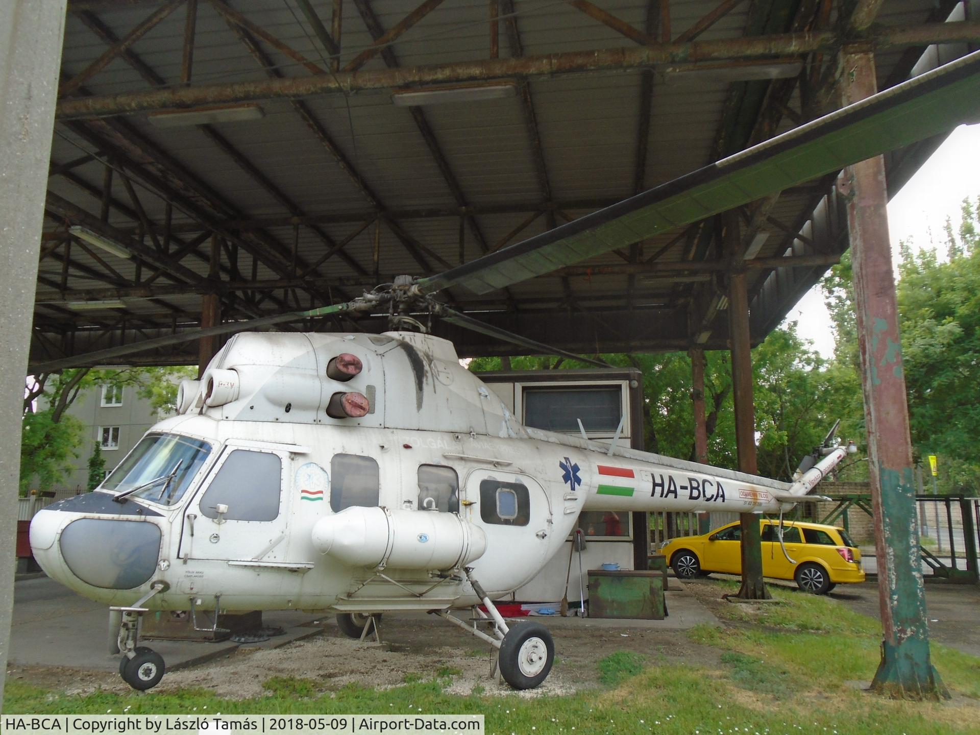 HA-BCA, 1979 WSK Swidnik Mi-2 Hoplite C/N 516301099, An old ambulance helicopter... (Budapest, Róbert K. street)