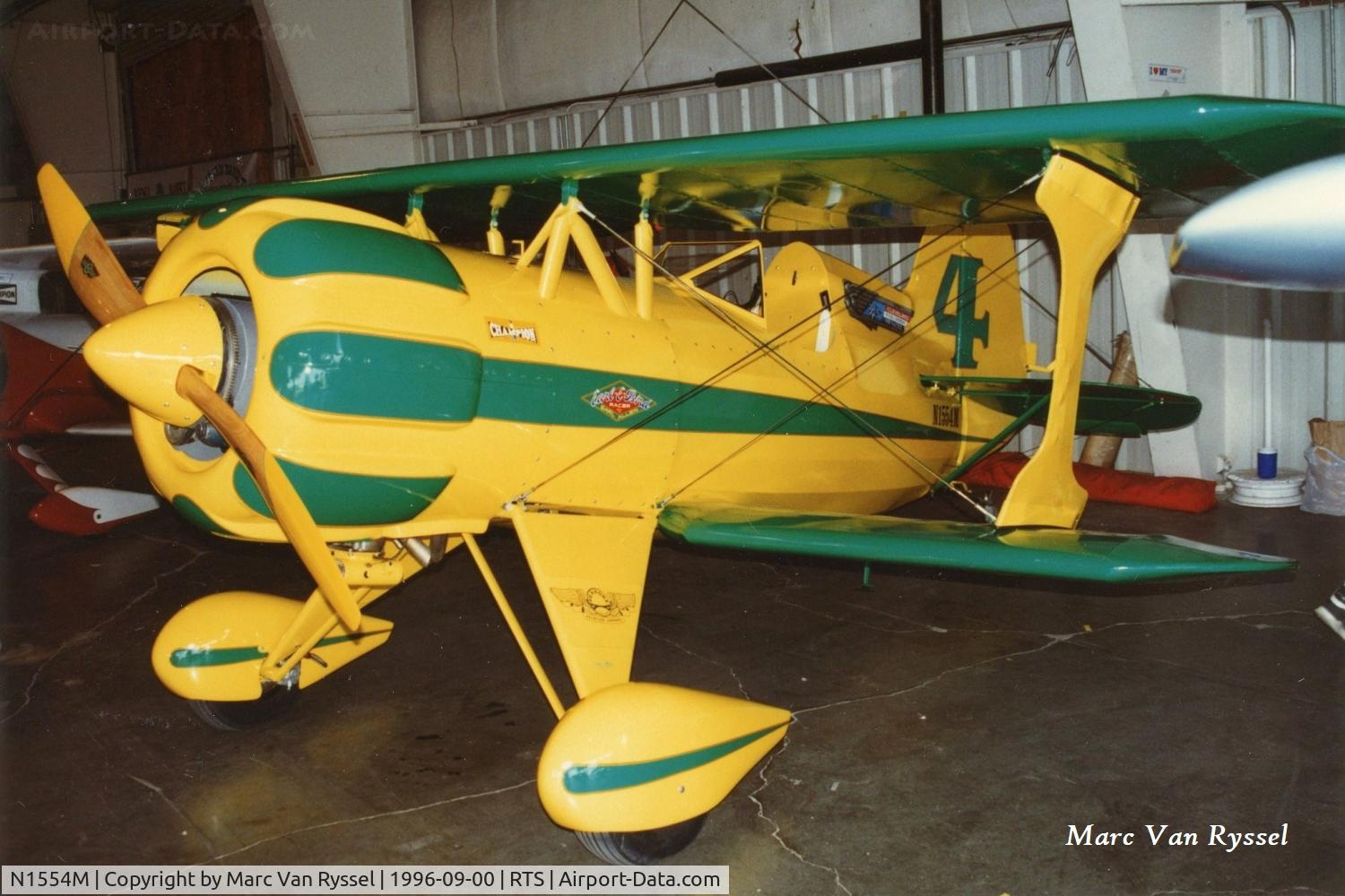 N1554M, 1952 Pilgrims PROGRESS SPECIAL C/N 1, Race #4  N1554M 'Earl-E-Bird' was flown by Earl Allen at the Reno Air Races in Sept 1996.