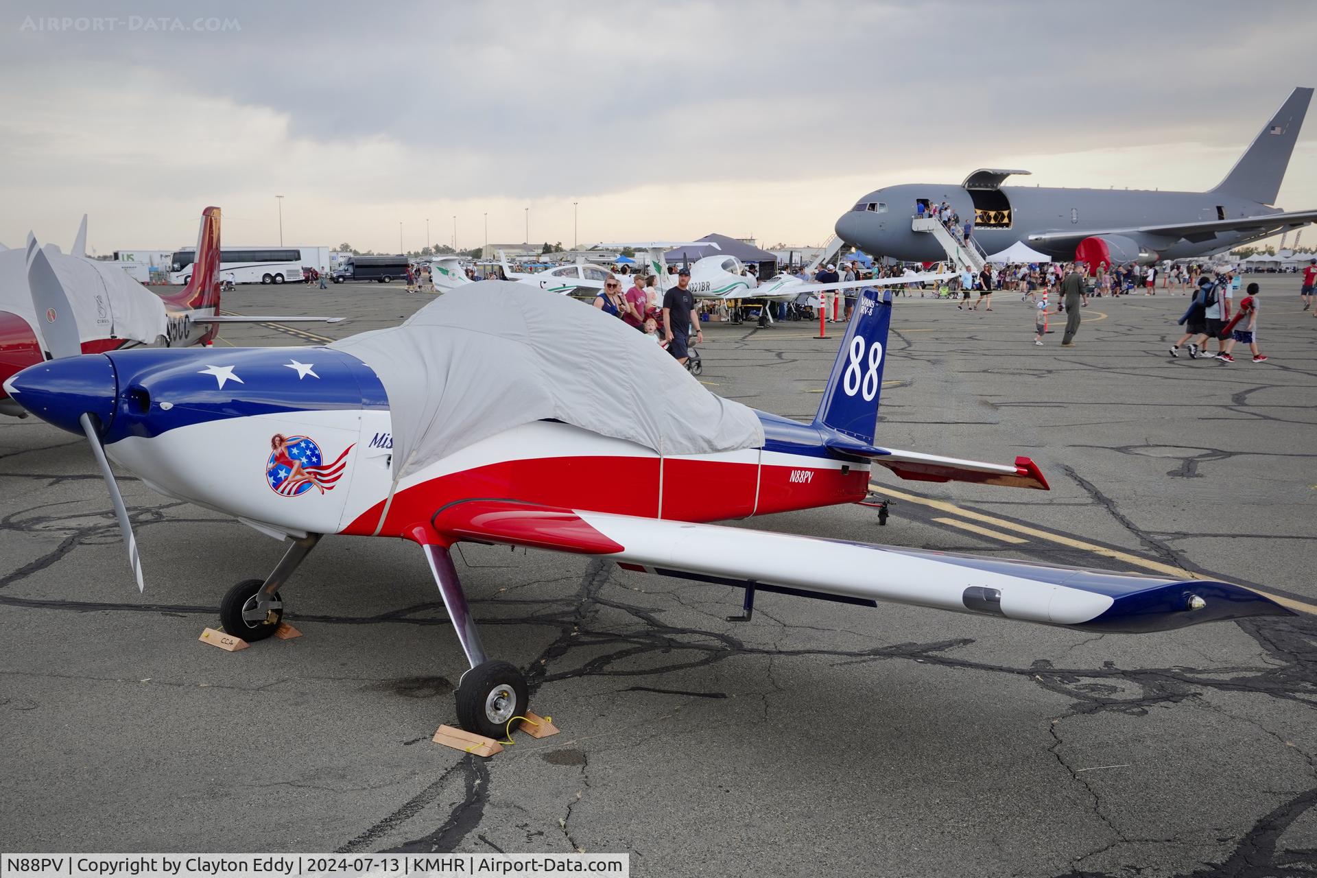 N88PV, 2001 Vans RV-8 C/N 80024, Capital airshow Mather airport in California 2024.