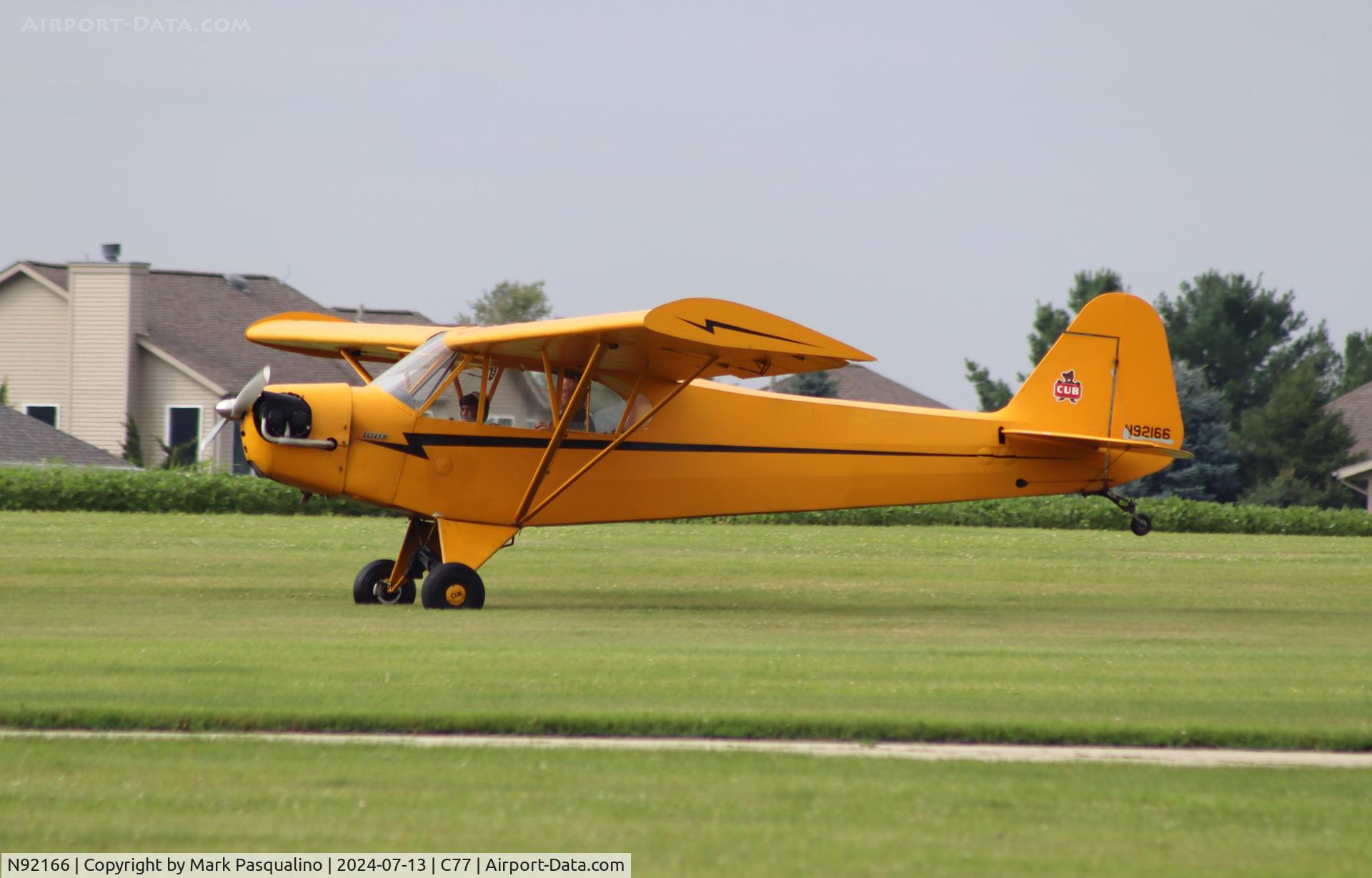 N92166, 1946 Piper J3C-65 Cub C/N 16608, Piper J3C-65