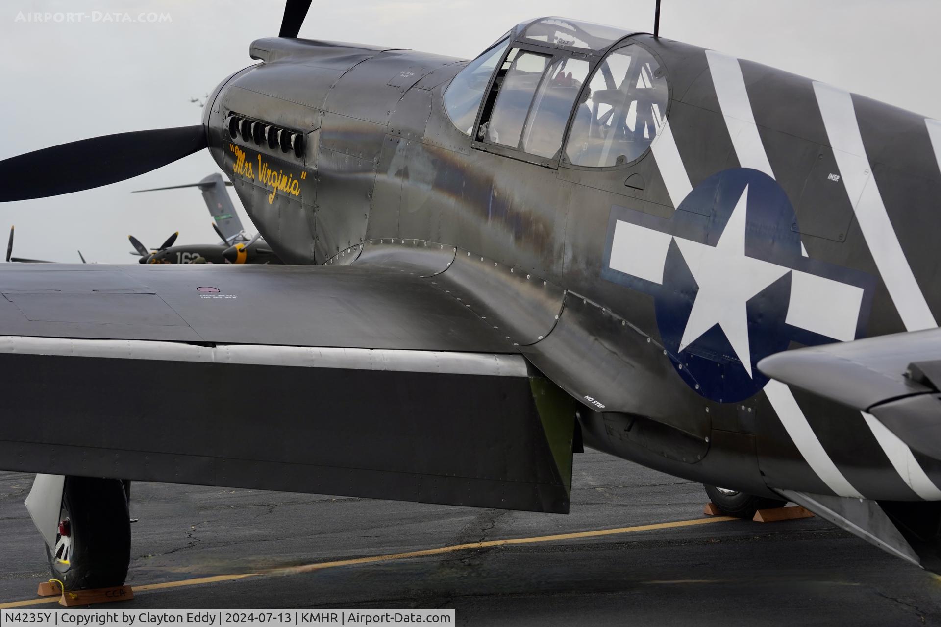 N4235Y, 1943 North American P-51A Mustang C/N MSN 99-22354, Capital airshow Mather airport in California 2024.