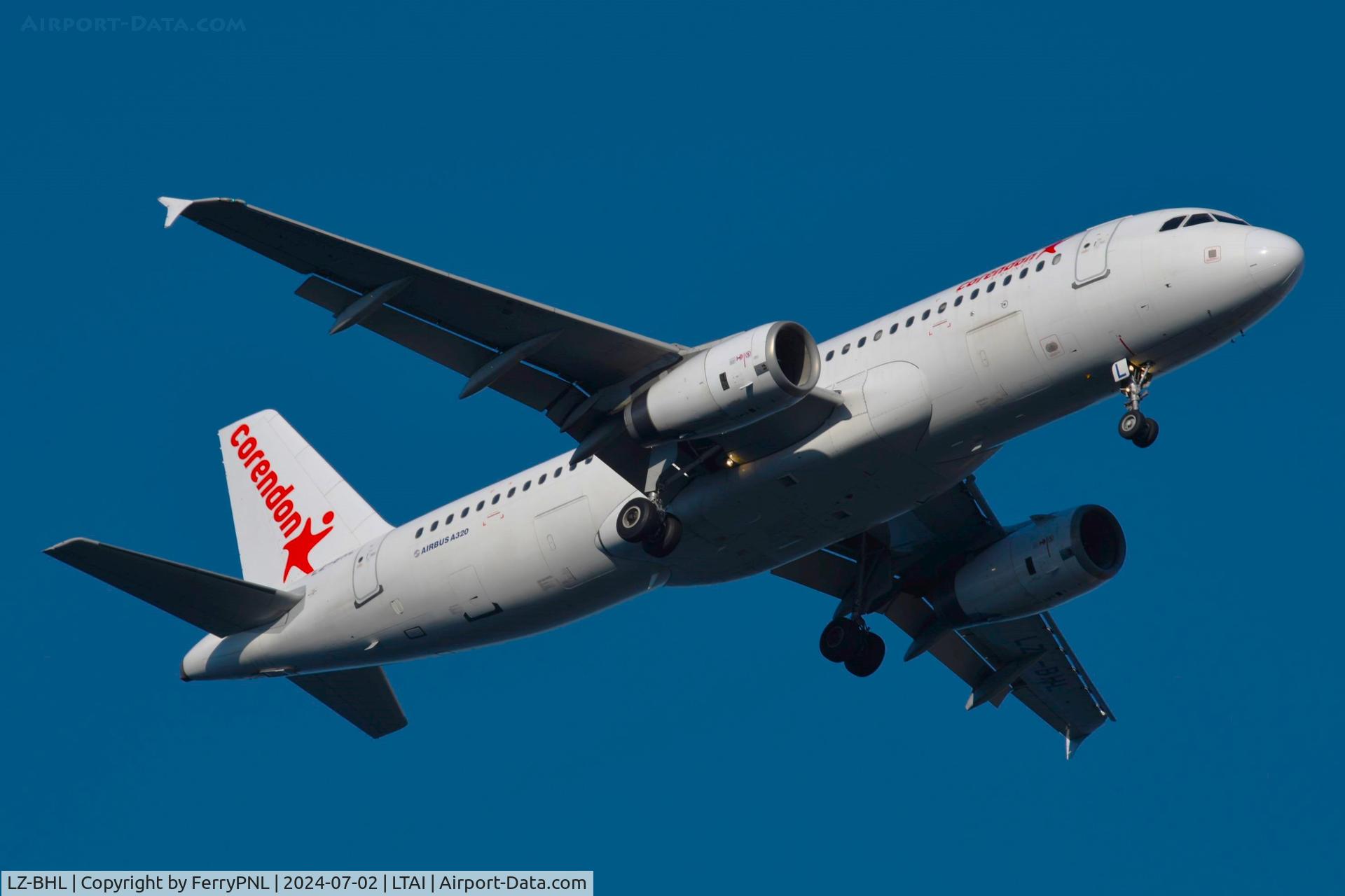 LZ-BHL, 2006 Airbus A320-200 C/N 2987, Arrival of Corendon A320 operated by BHA