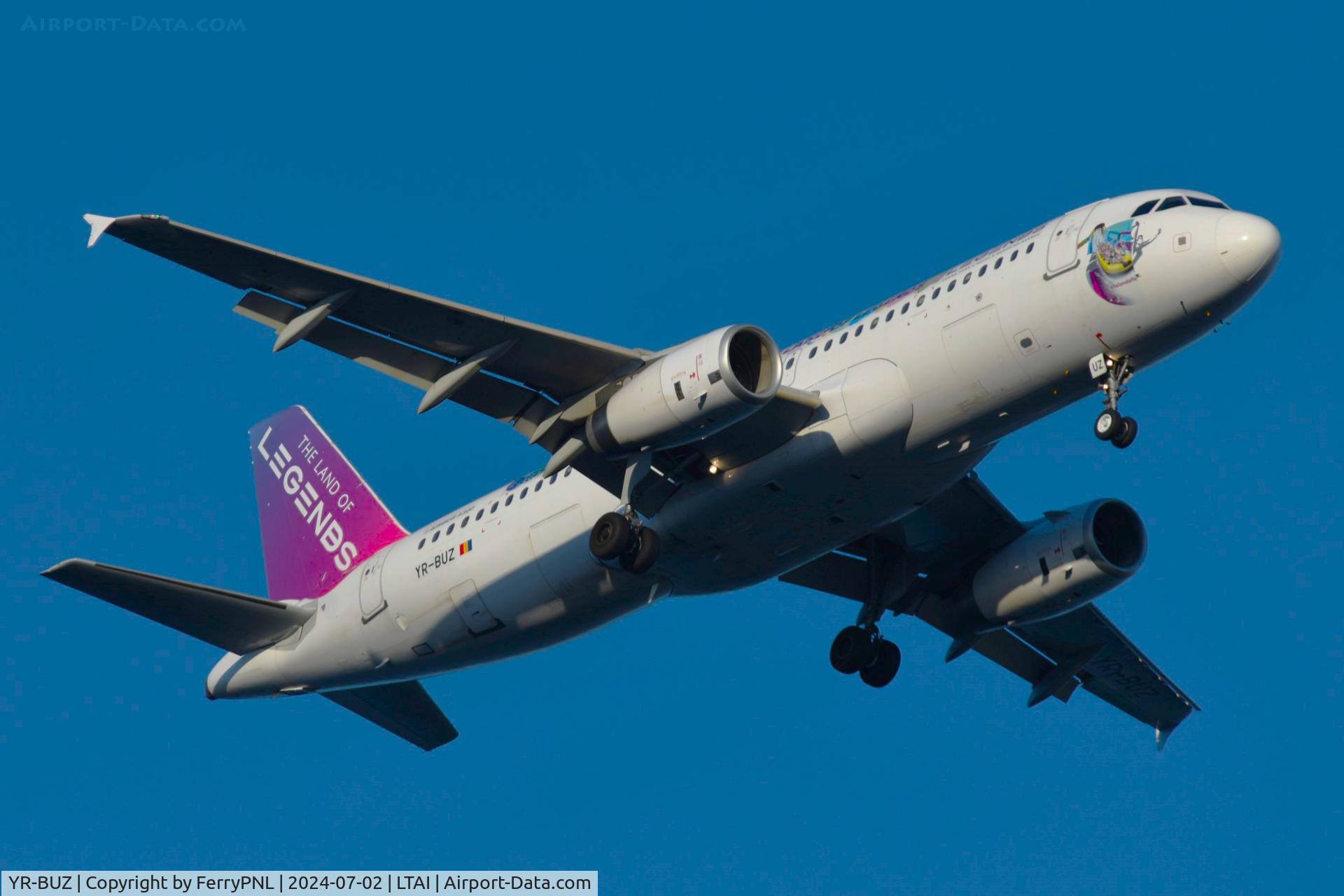 YR-BUZ, 2003 Airbus A320-232 C/N 1922, Bees Airlines A320 landing