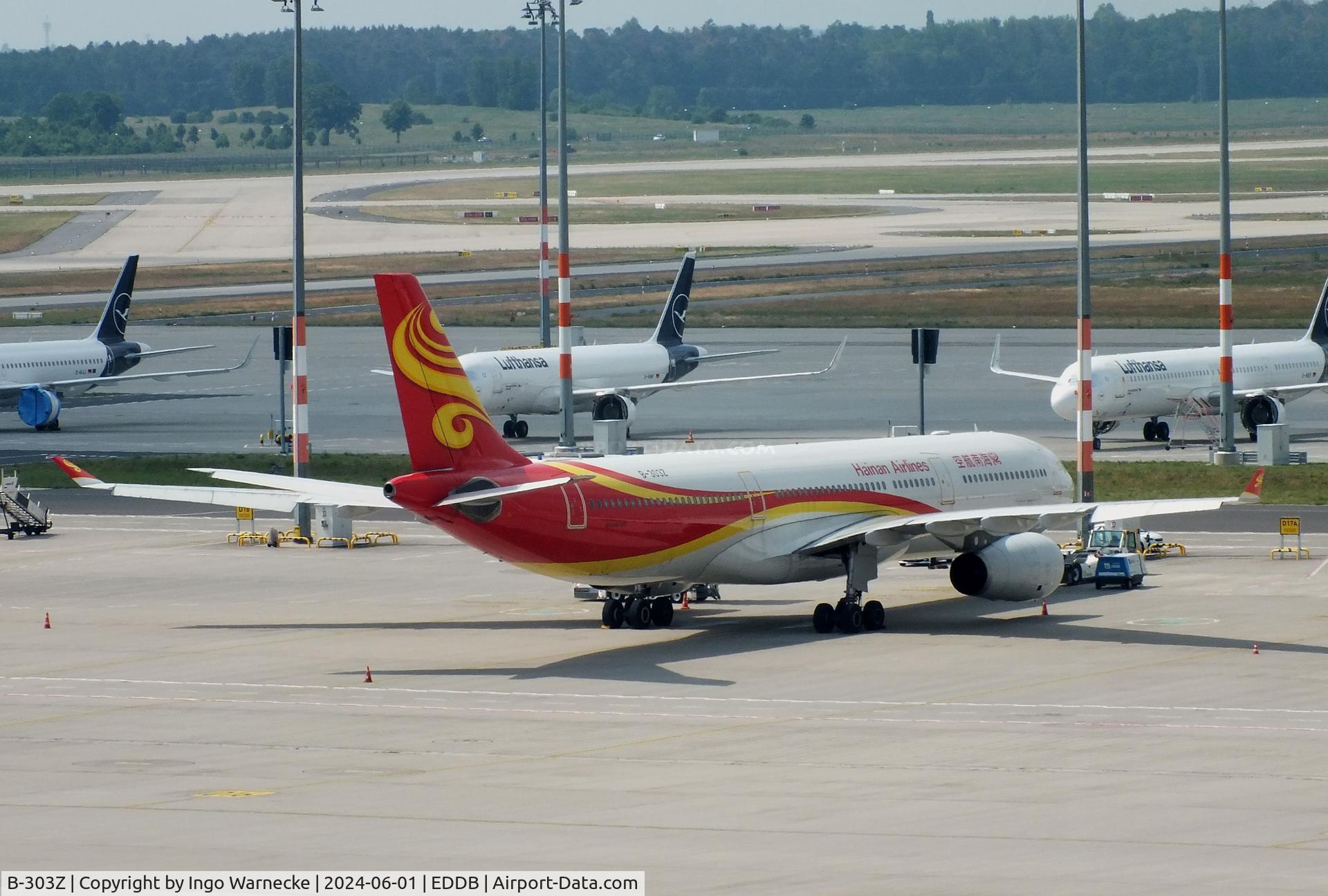 B-303Z, 2018 Airbus A330-343 C/N 1898, Airbus A330-343 of Hainan Airlines at Berlin Brandenburg airport