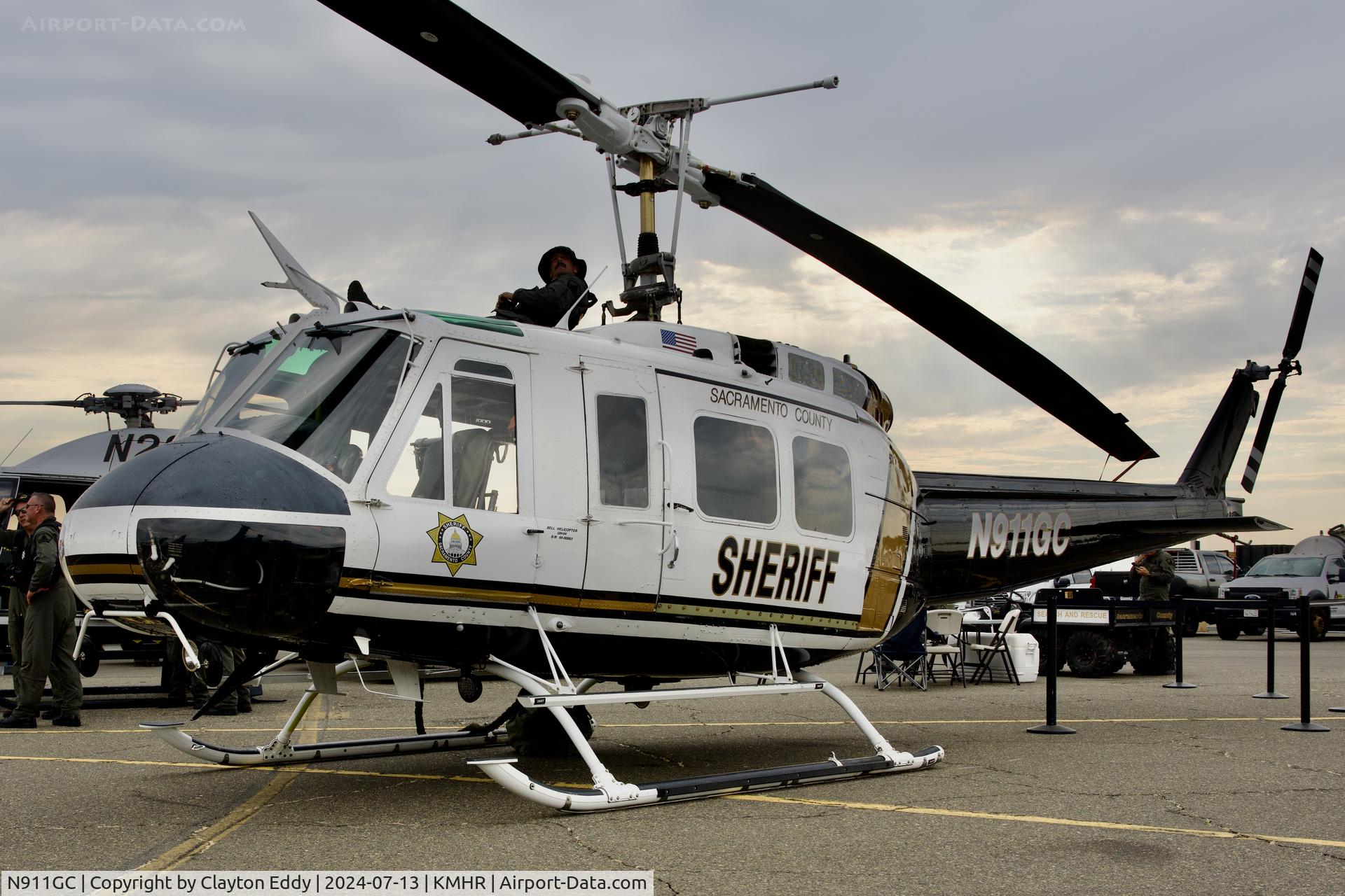 N911GC, Bell UH-1H C/N 66-00883, Capital airshow Mather airport in California 2024.