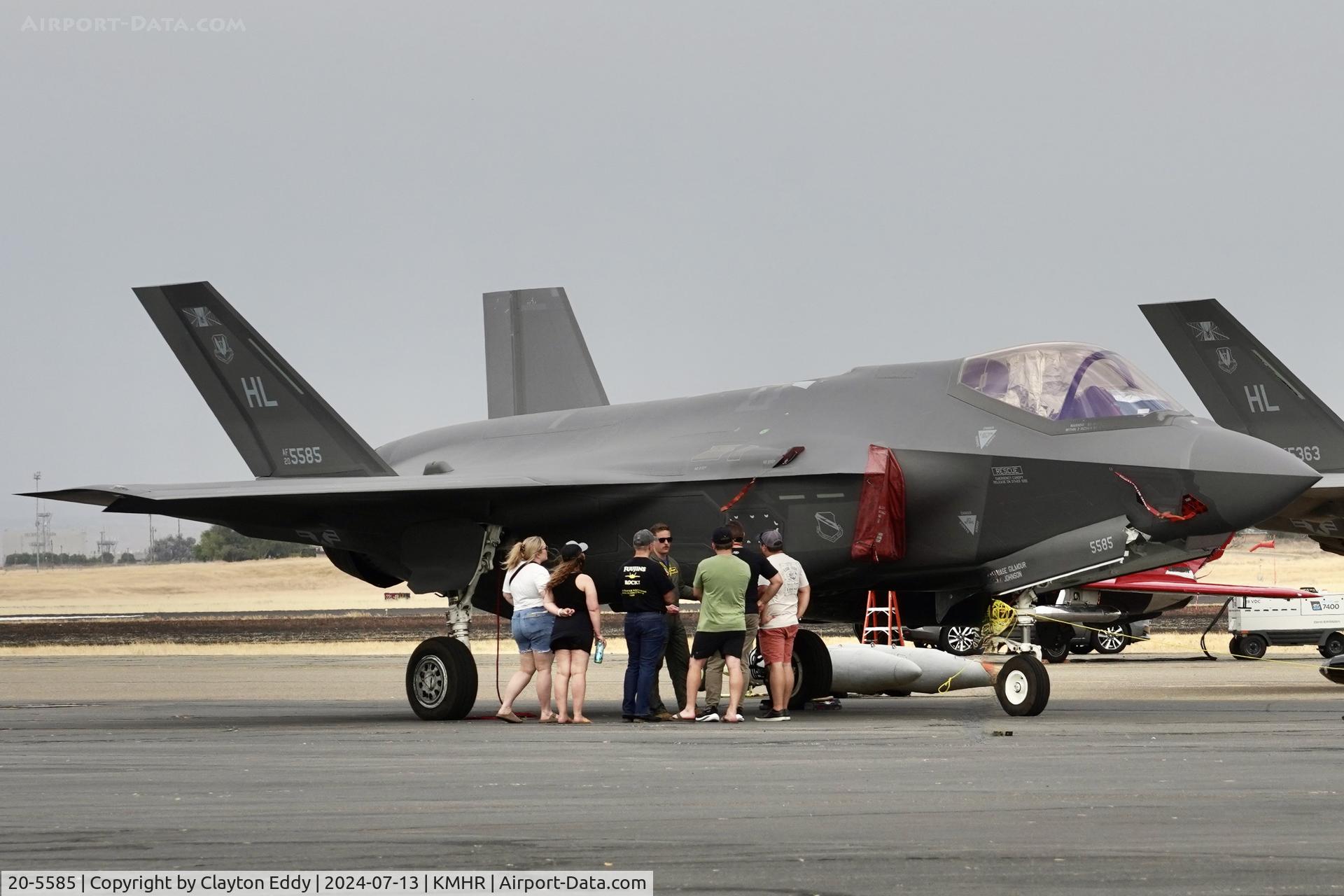 20-5585, 2020 Lockheed Martin F-35A Lightning II C/N AF-345, Capital airshow Mather airport in California 2024.