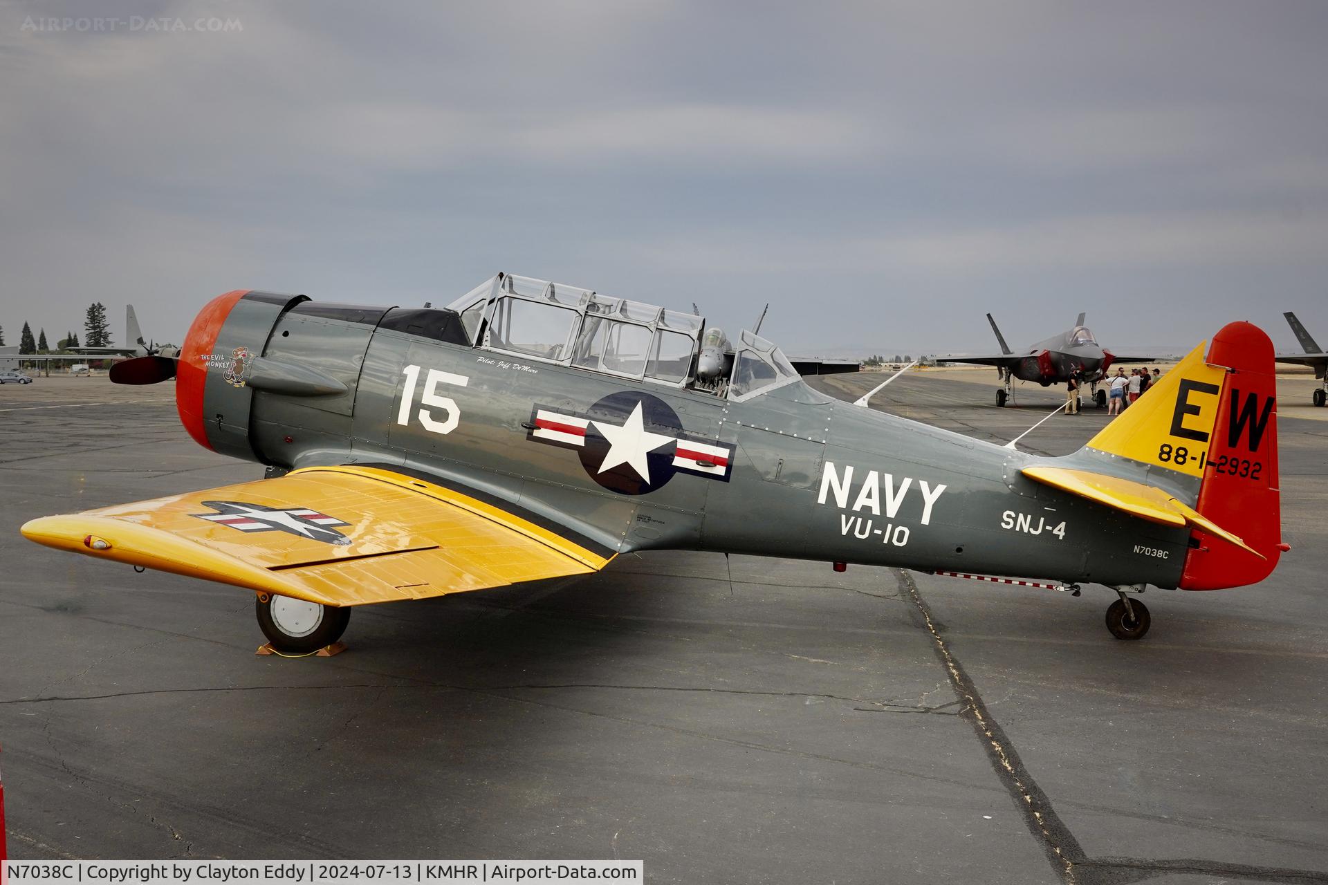 N7038C, 1957 North American SNJ-4 Texan C/N 88-12932, Capital airshow Mather airport in California 2024.