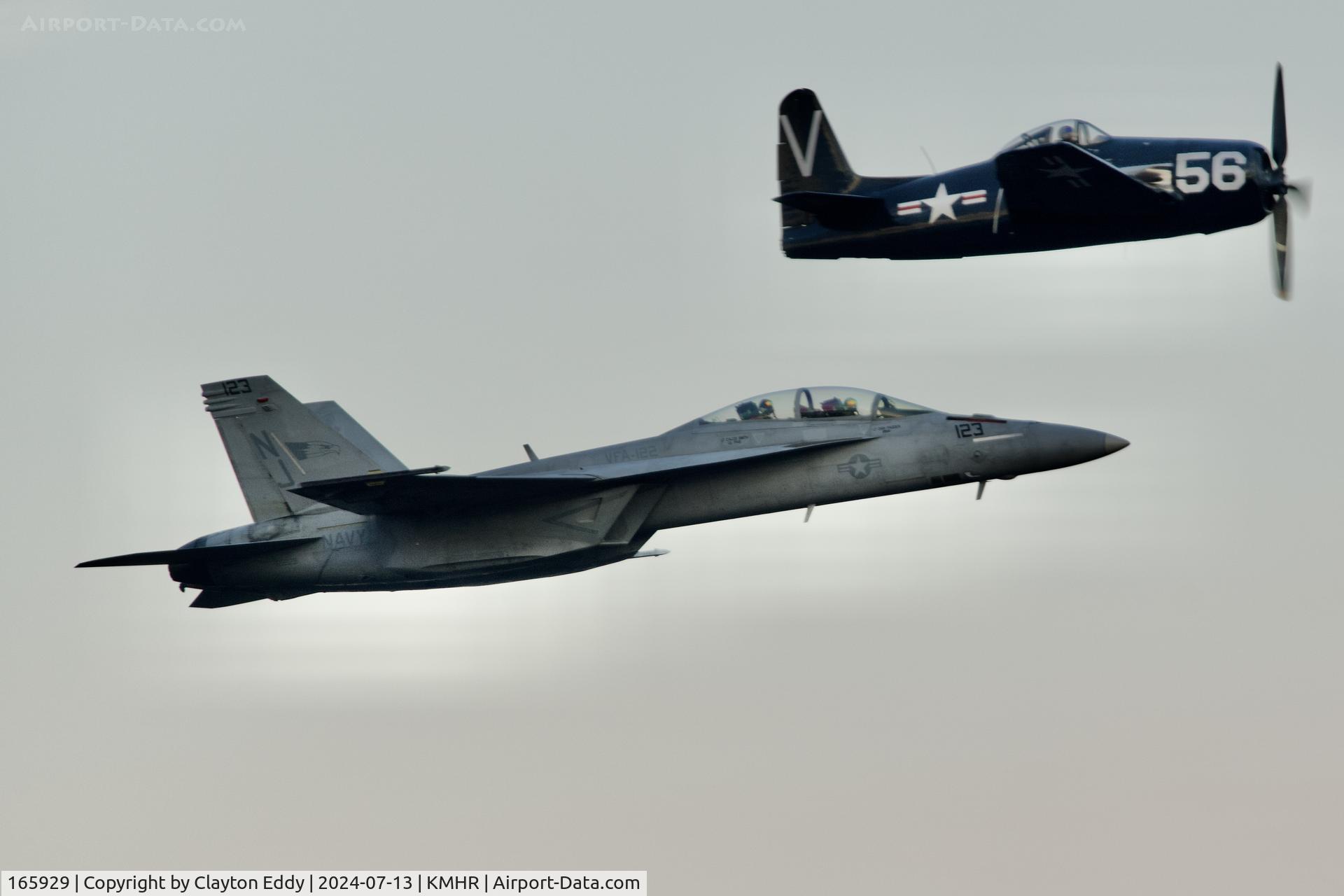 165929, Boeing F/A-18F Super Hornet C/N F075, Capital airshow Mather airport in California 2024.