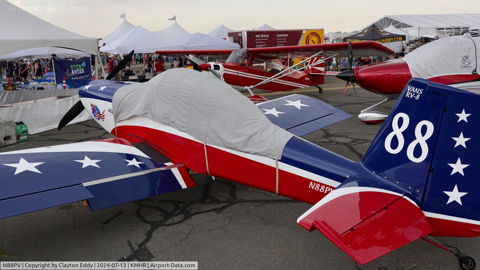 N88PV, 2001 Vans RV-8 C/N 80024, Capital airshow Mather airport in California 2024.