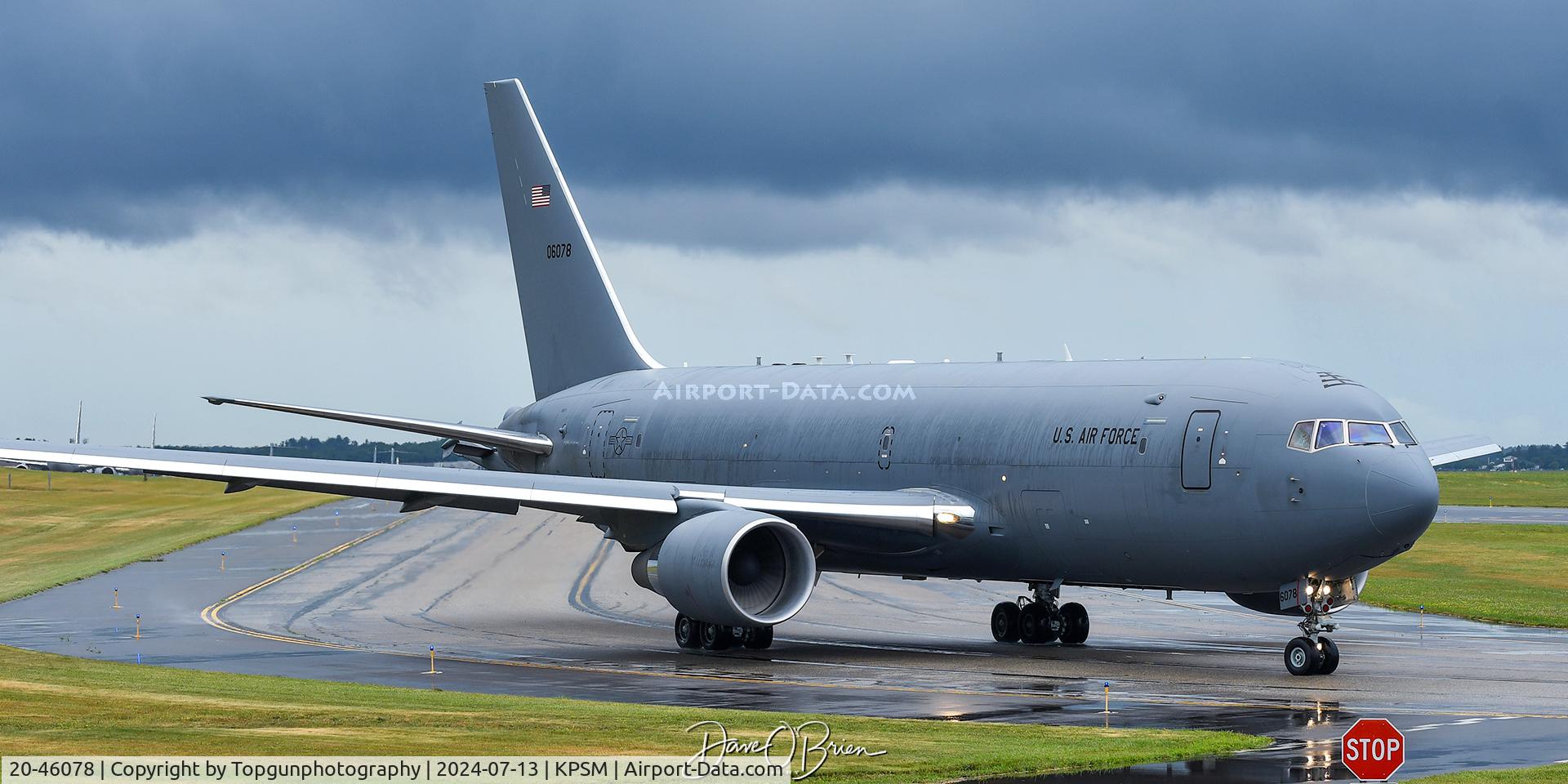 20-46078, 2023 Boeing KC-46A Pegasus C/N 34061, ROMA73 taxiing to RW16