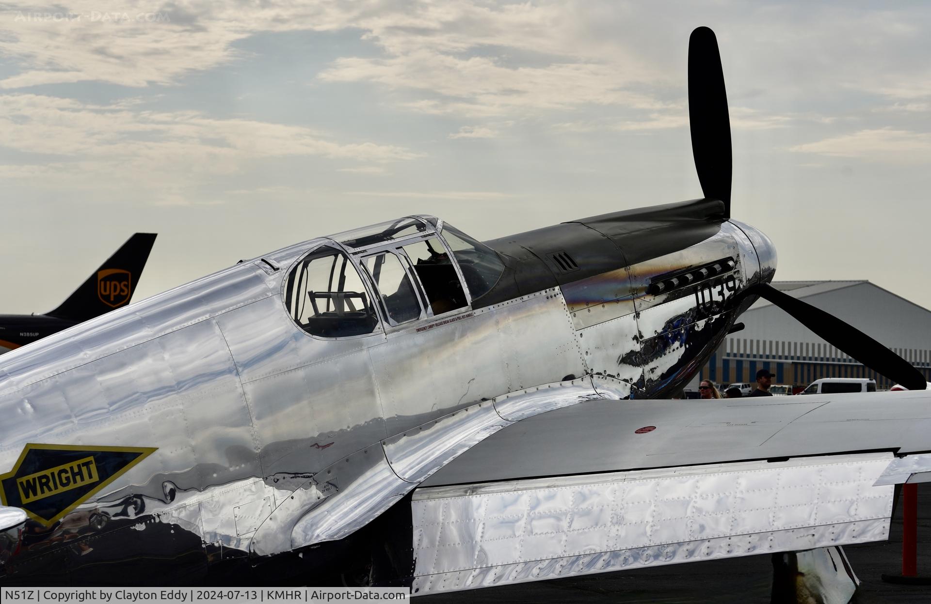 N51Z, 1985 North American P-51A-1NA Mustang C/N 99-22109, Capital airshow Mather airport in California 2024.