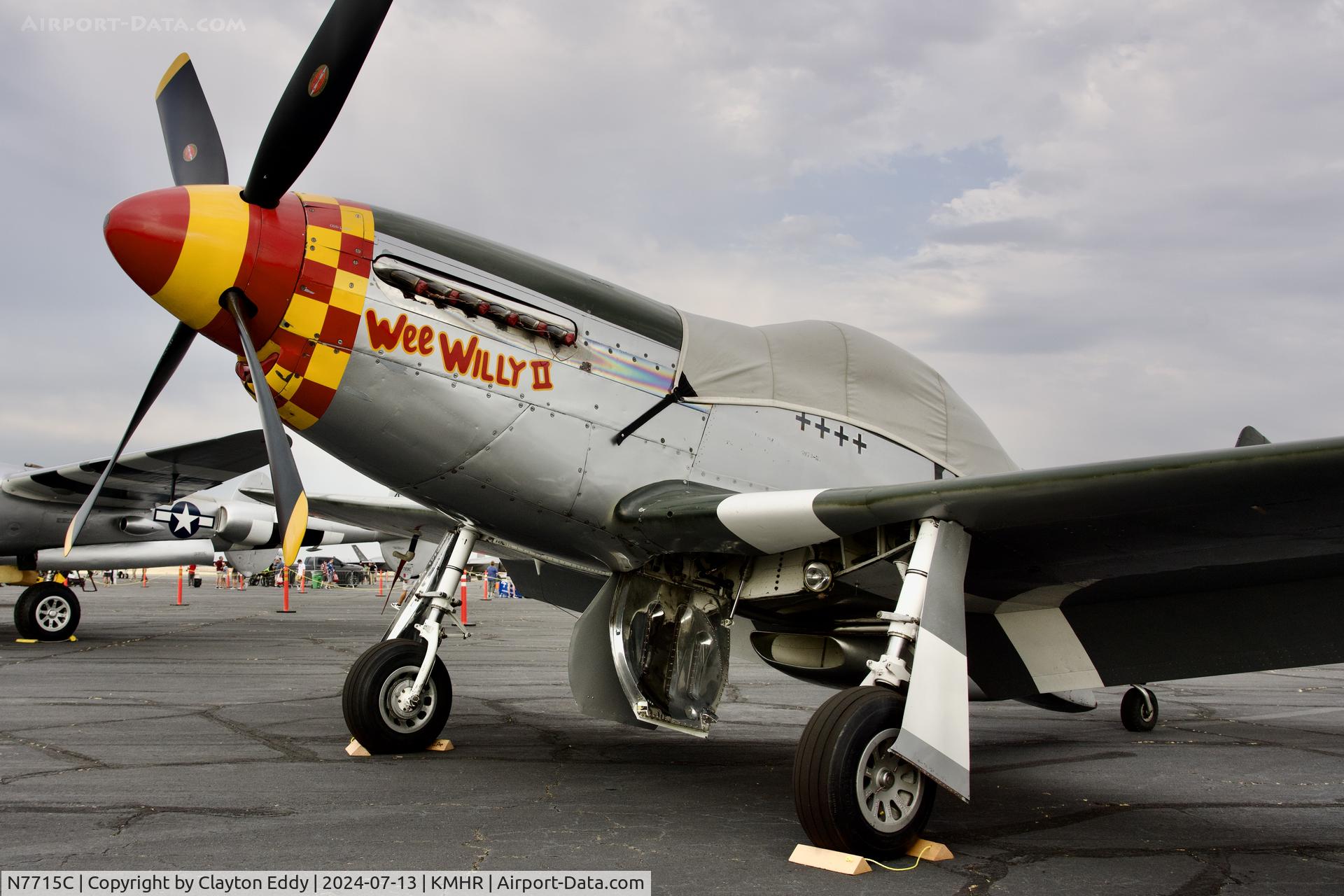 N7715C, 1944 North American P-51D C/N 44-84961A (124-44817), Capital airshow Mather airport in California 2024.