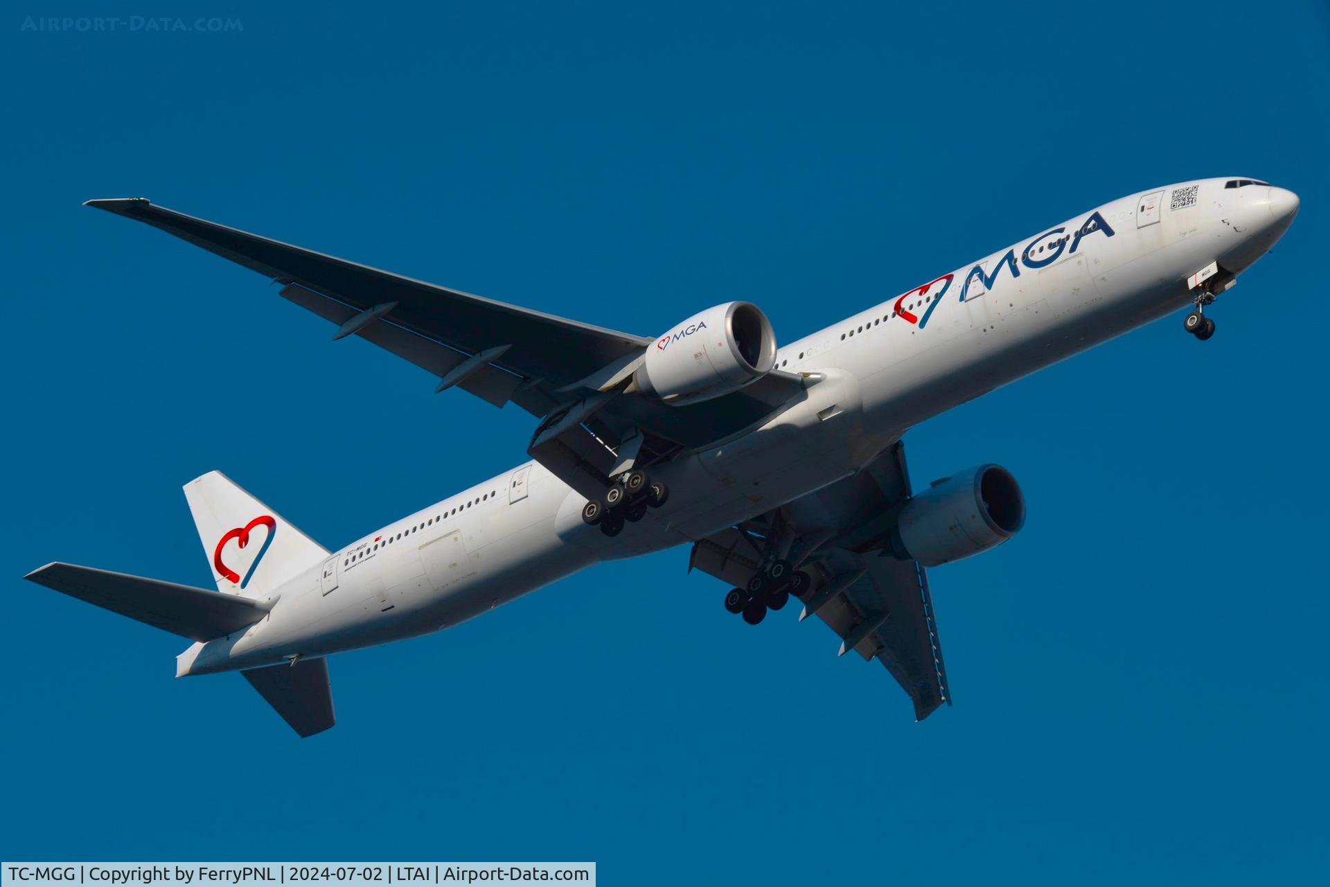 TC-MGG, 2009 Boeing 777-3ZGER C/N 35302, MGA B773 returning from Poland