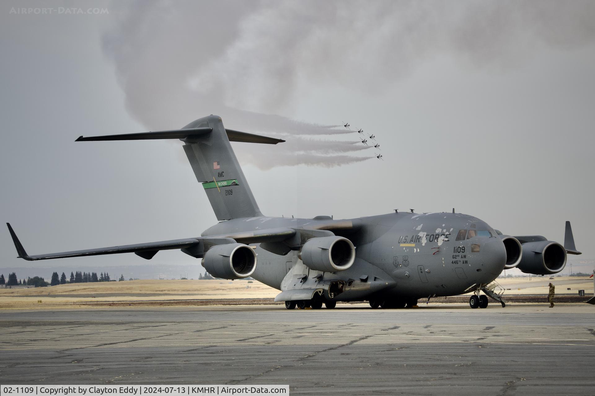 02-1109, 2002 Boeing C-17A Globemaster III C/N P-109, Capital airshow Mather airport in California 2024.