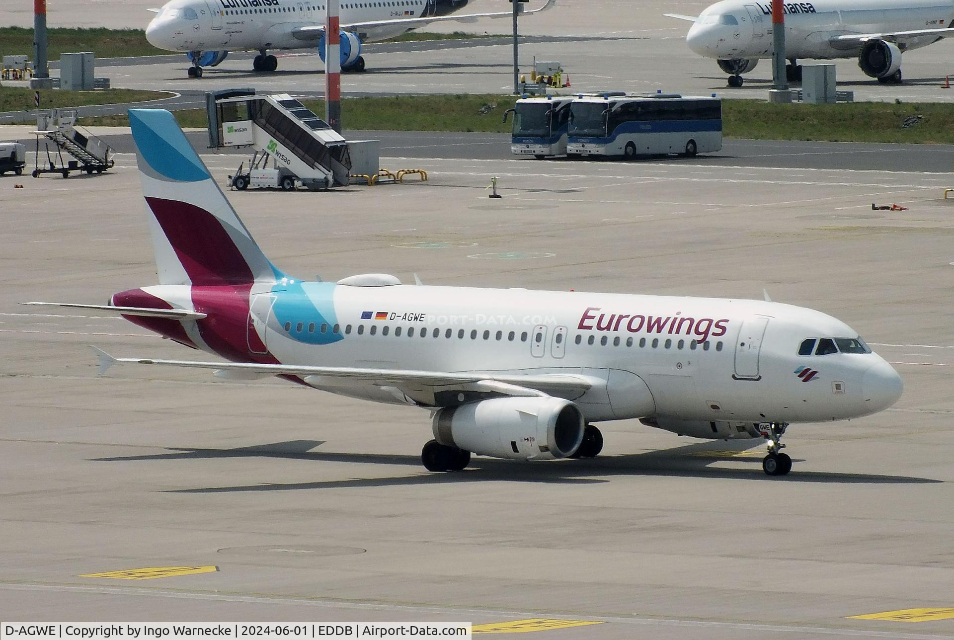 D-AGWE, 2007 Airbus A319-132 C/N 3128, Airbus A319-132 of Eurowings at Berlin Brandenburg airport