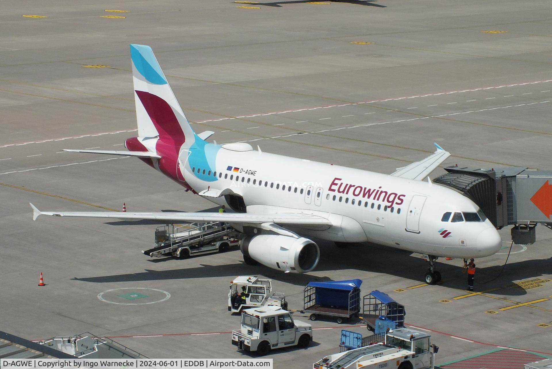 D-AGWE, 2007 Airbus A319-132 C/N 3128, Airbus A319-132 of Eurowings at Berlin Brandenburg airport