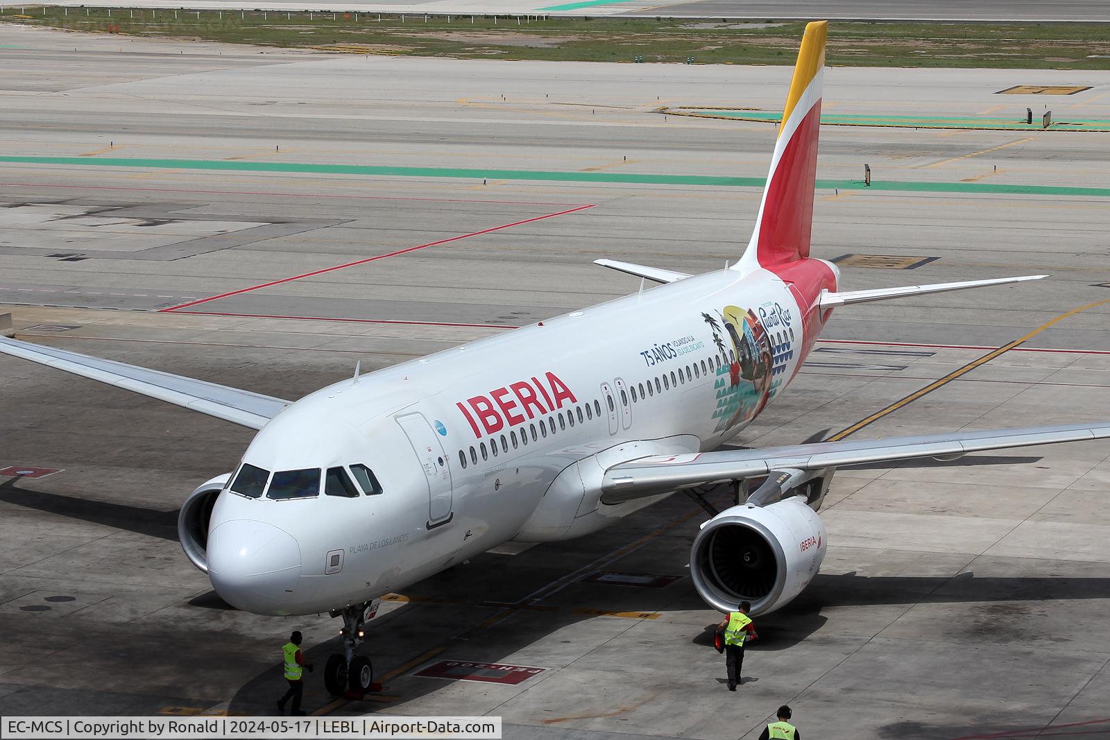 EC-MCS, 2014 Airbus A320-214 C/N 6244, at bcn