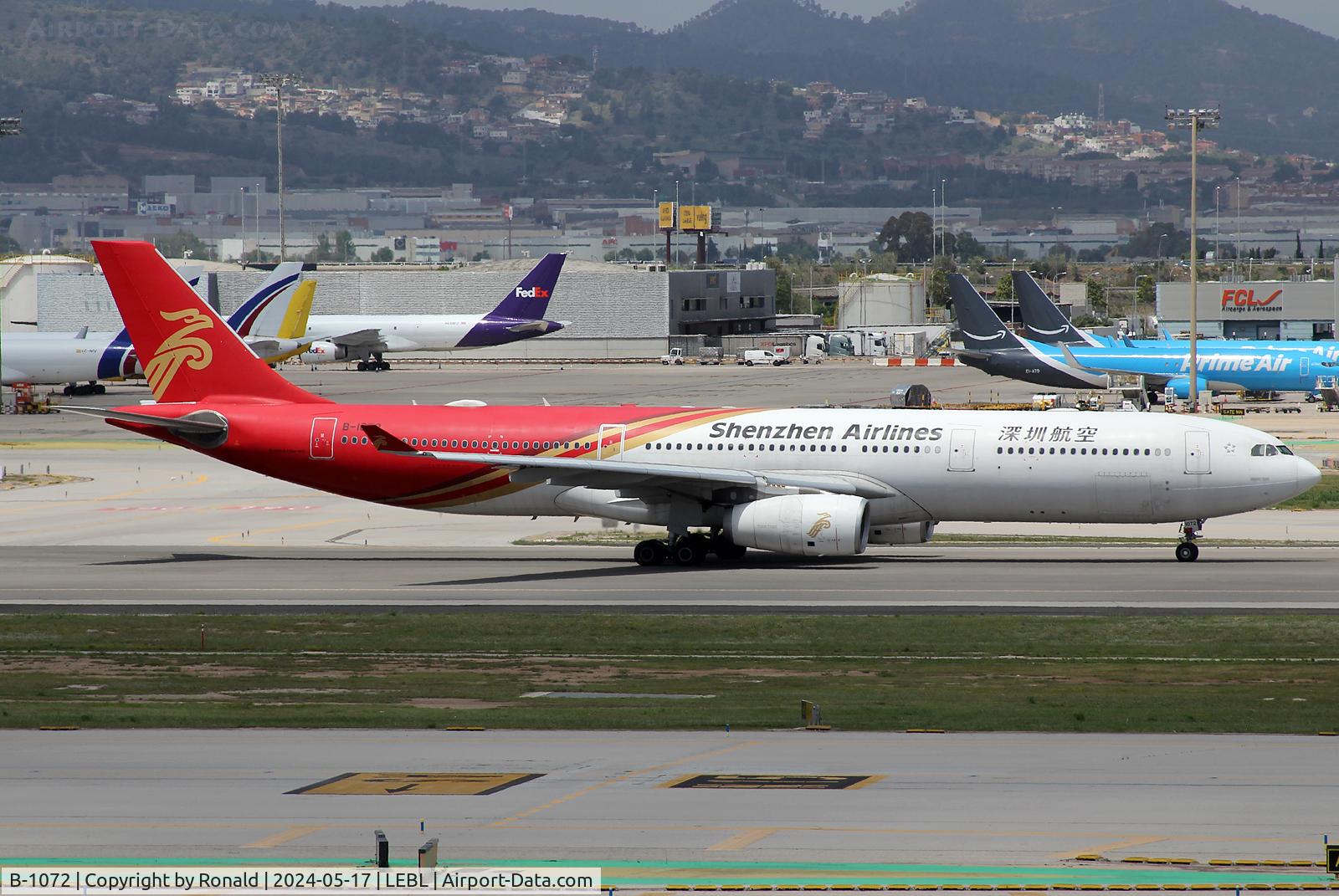 B-1072, 2018 Airbus A330-343 C/N 1867, at bcn