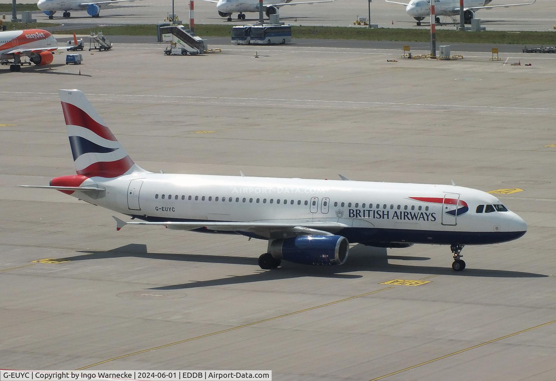 G-EUYC, 2008 Airbus A320-232 C/N 3721, Airbus A320-232 of British Airways at Berlin Brandenburg airport