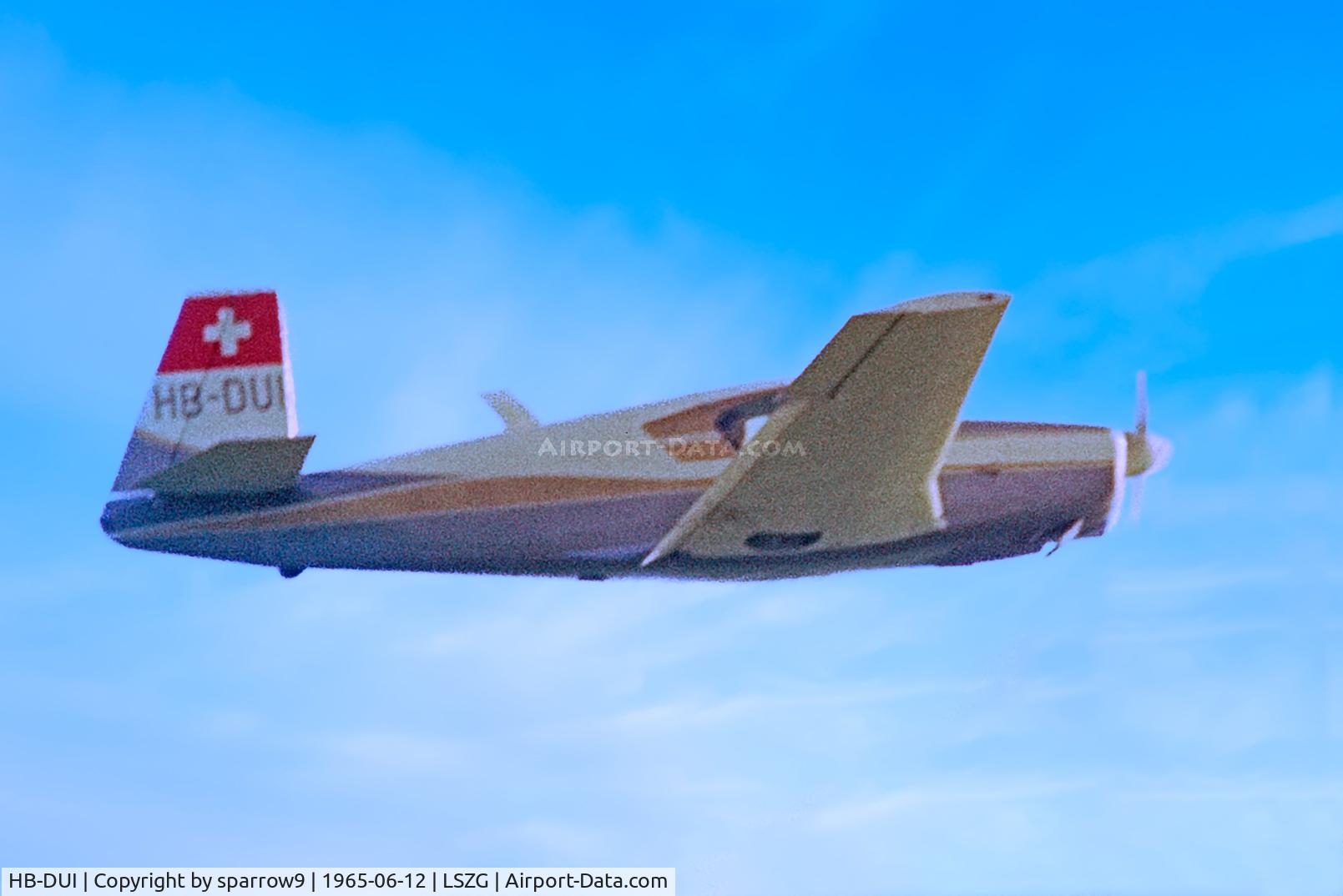 HB-DUI, 1959 Mooney M20A C/N 1422, On climb-out from Grenchen
