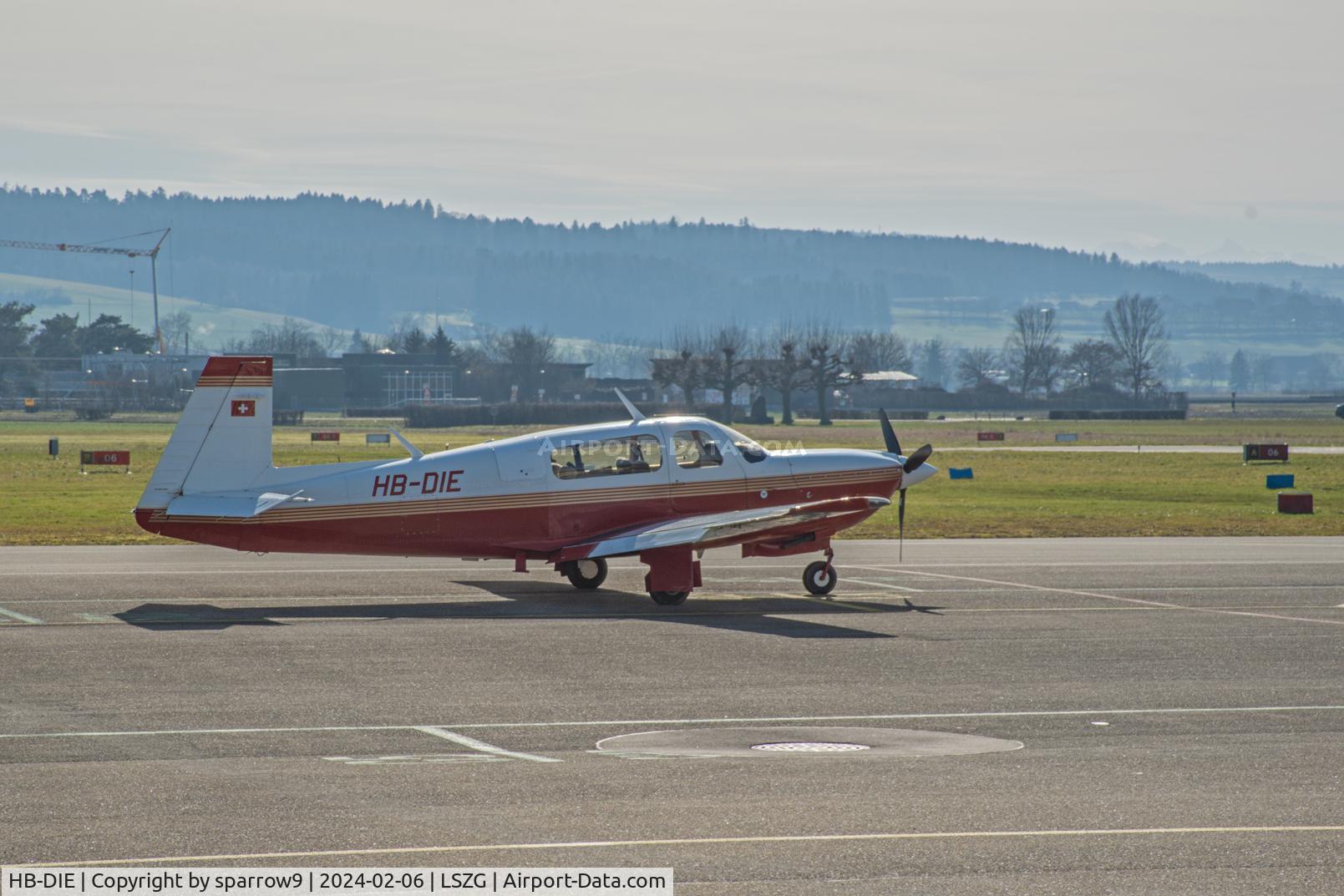 HB-DIE, 1994 Mooney M20R Ovation C/N 29-0015, At noon at Grenchen