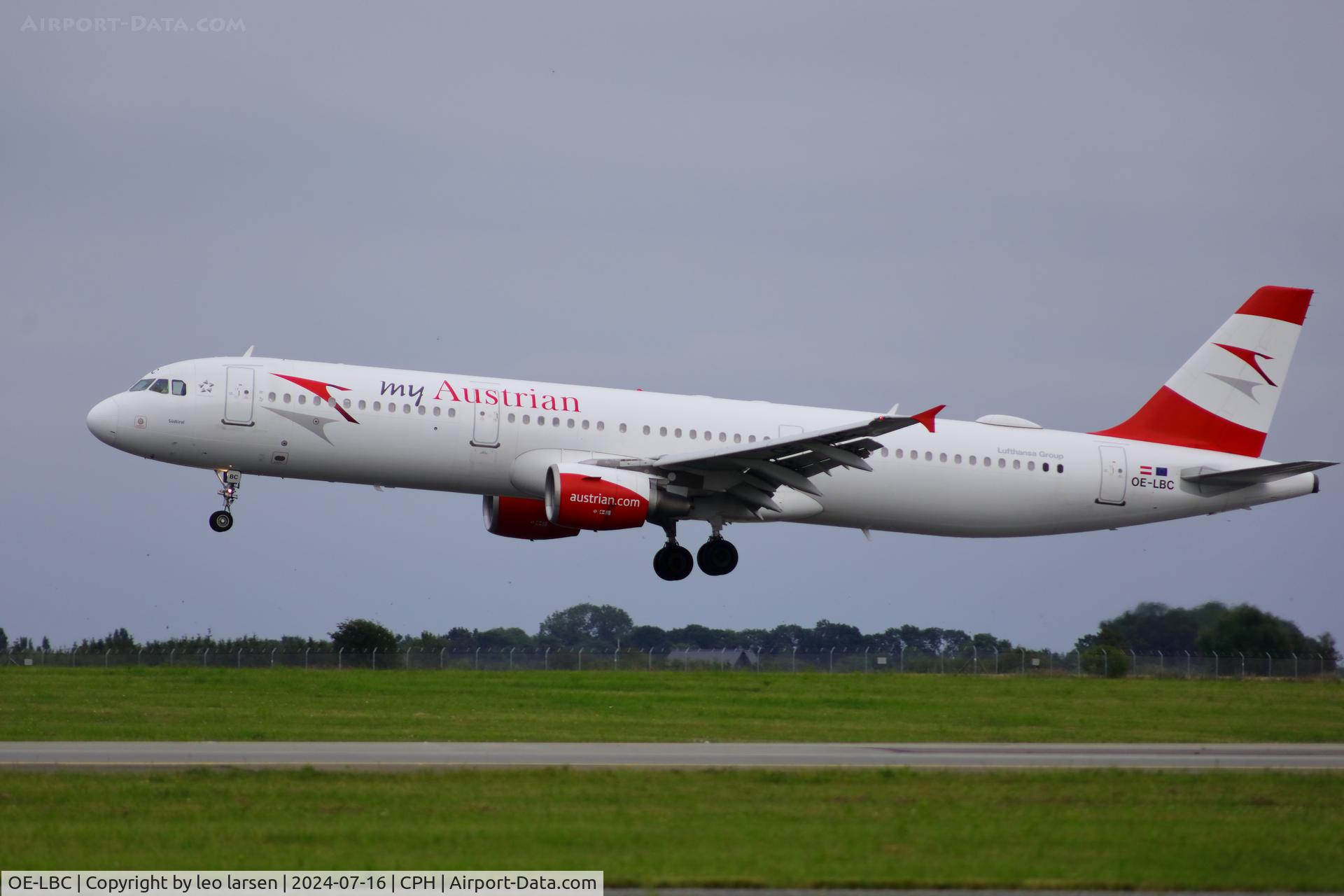 OE-LBC, 1996 Airbus A321-111 C/N 581, Copenhagen 16.7.2024