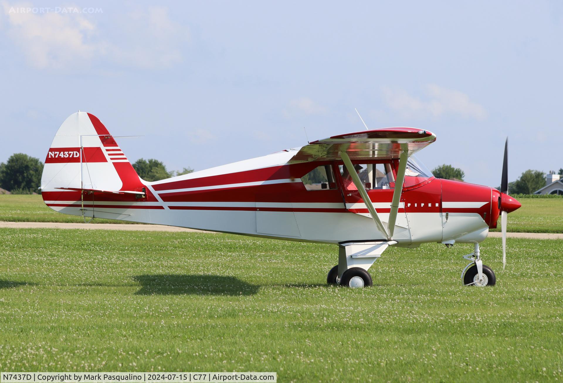 N7437D, 1957 Piper PA-22-150 C/N 22-5201, Piper PA-22-150