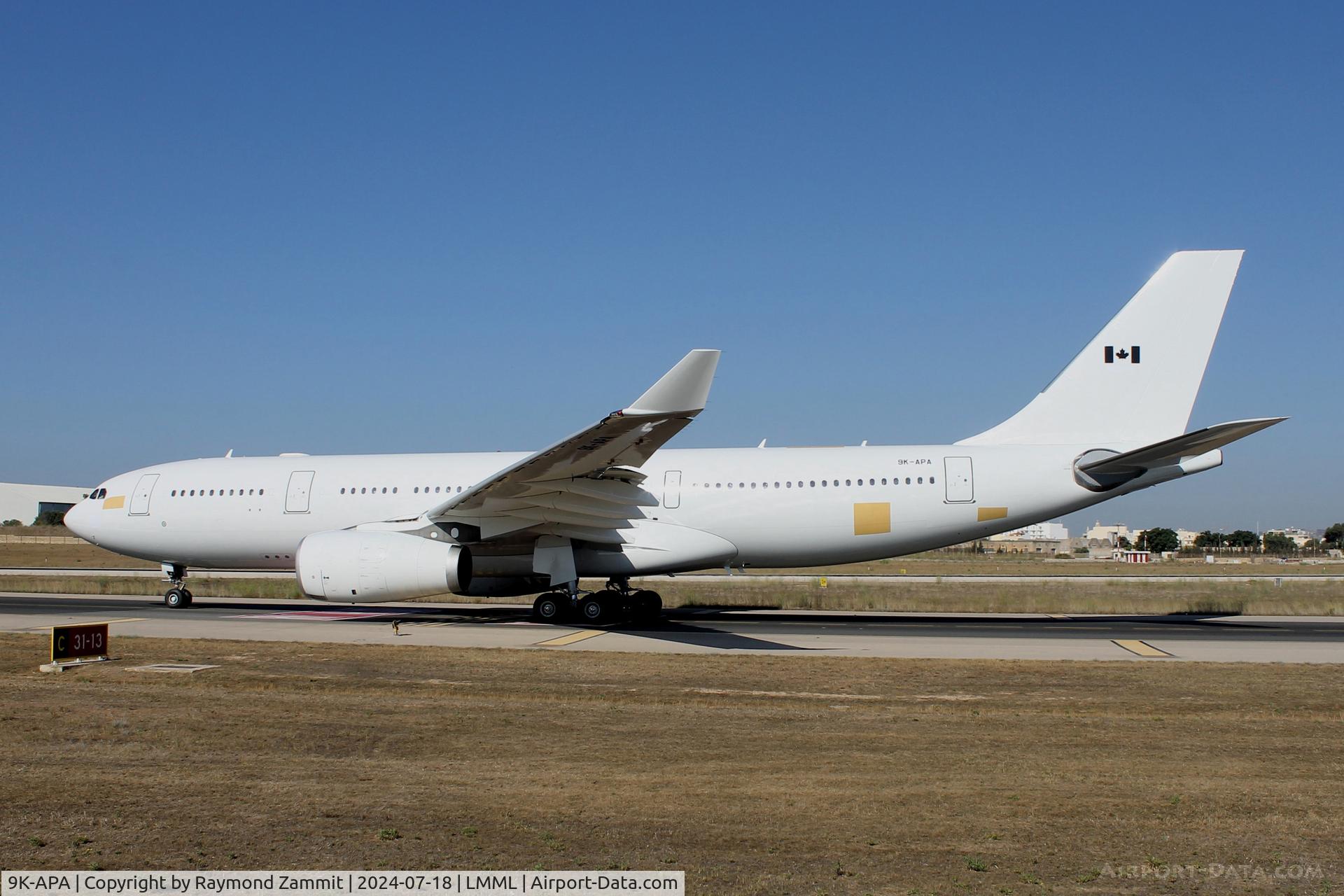 9K-APA, 2015 Airbus A330-243 C/N 1626, A330 9K-APA freshly painted for the Canadian Air Force. The aircraft will be eventually re-registered as 330001.